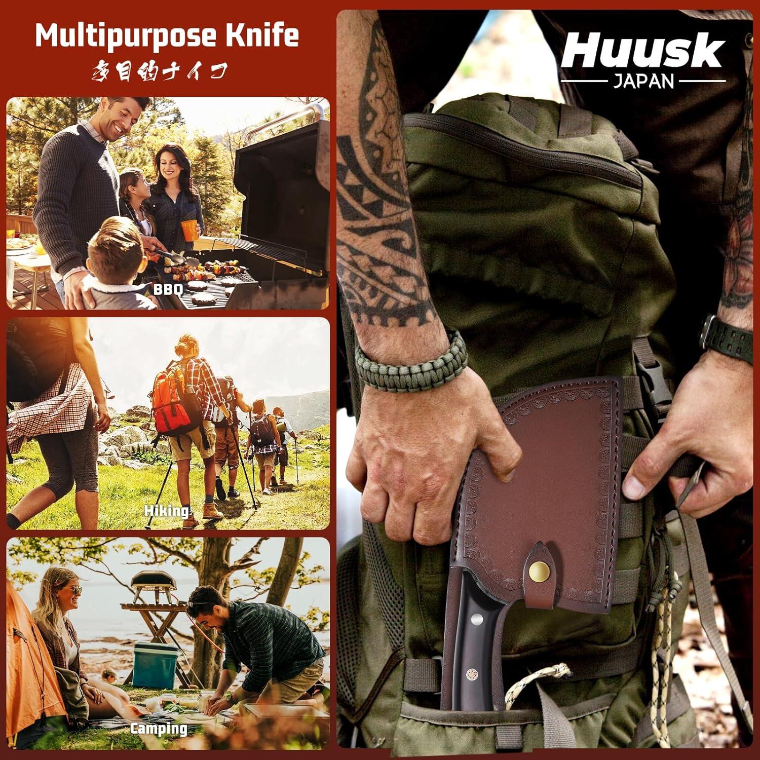 Cuchillo de Chef Huusk Forjado 16cm con Funda de Madera