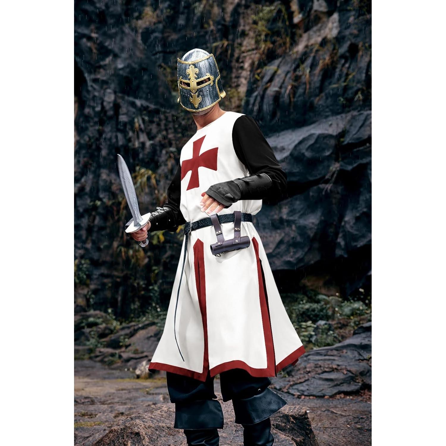 Disfraz de Cruzado Medieval Hombre Ryannology Templario Rojo