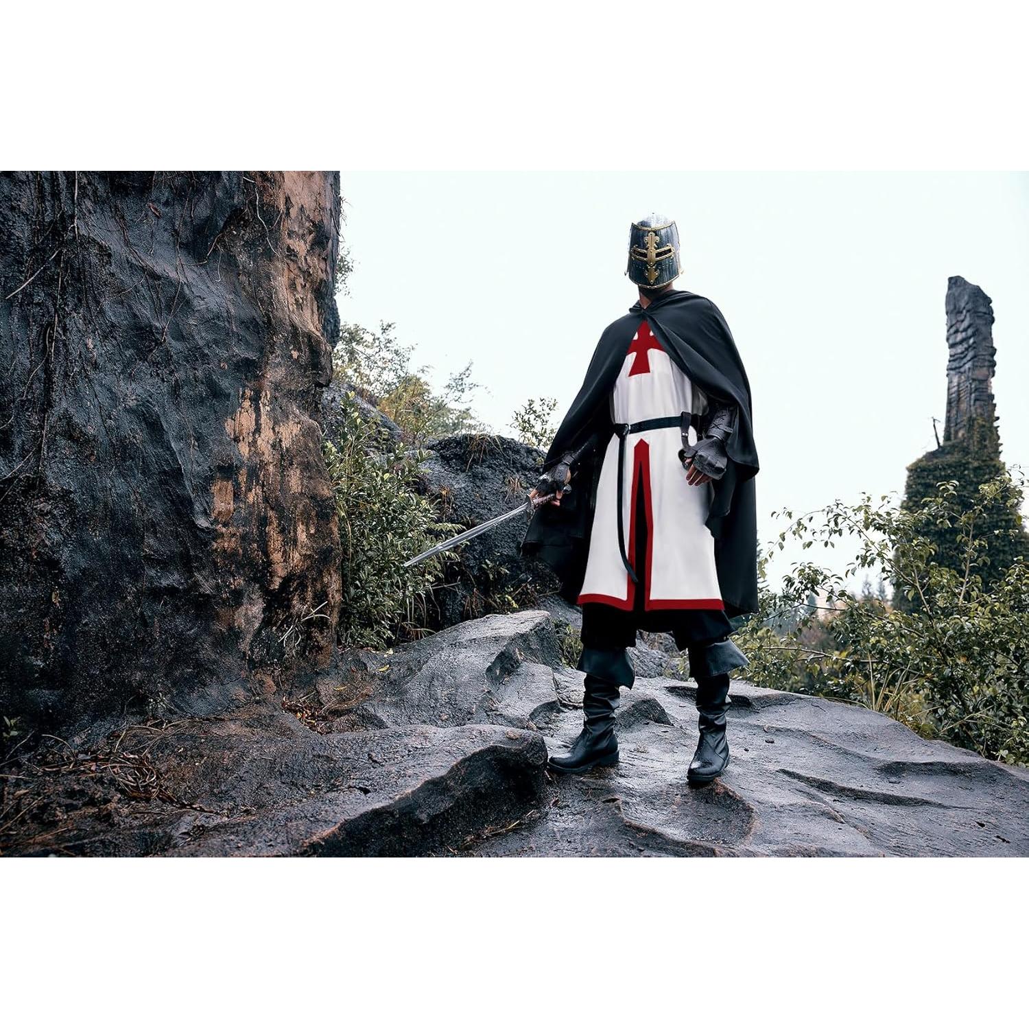 Disfraz de Cruzado Medieval Hombre Ryannology Templario Rojo