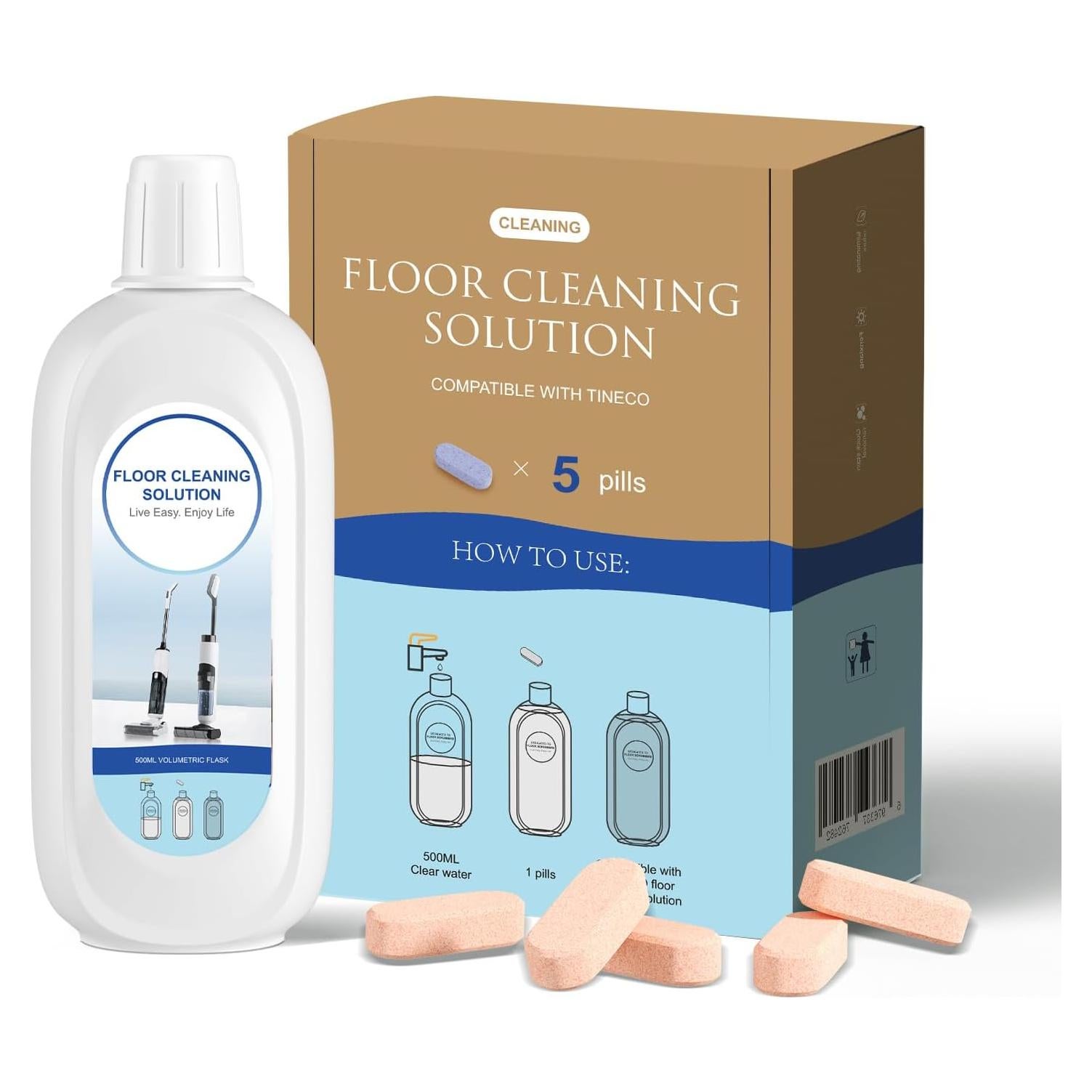 5 Botellas Limpiador de Pisos Tineco Aromas Naranjas 500ml