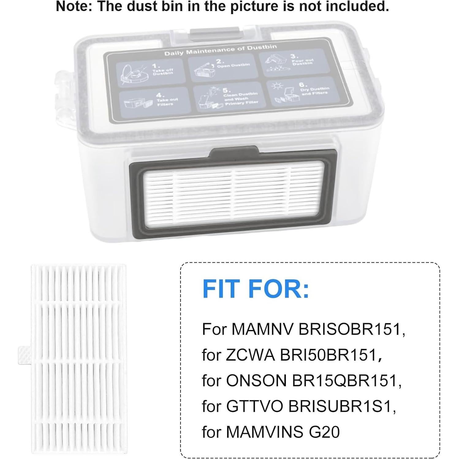 Filtros de Reemplazo HOgardenME para Aspiradoras Robot 3PCS