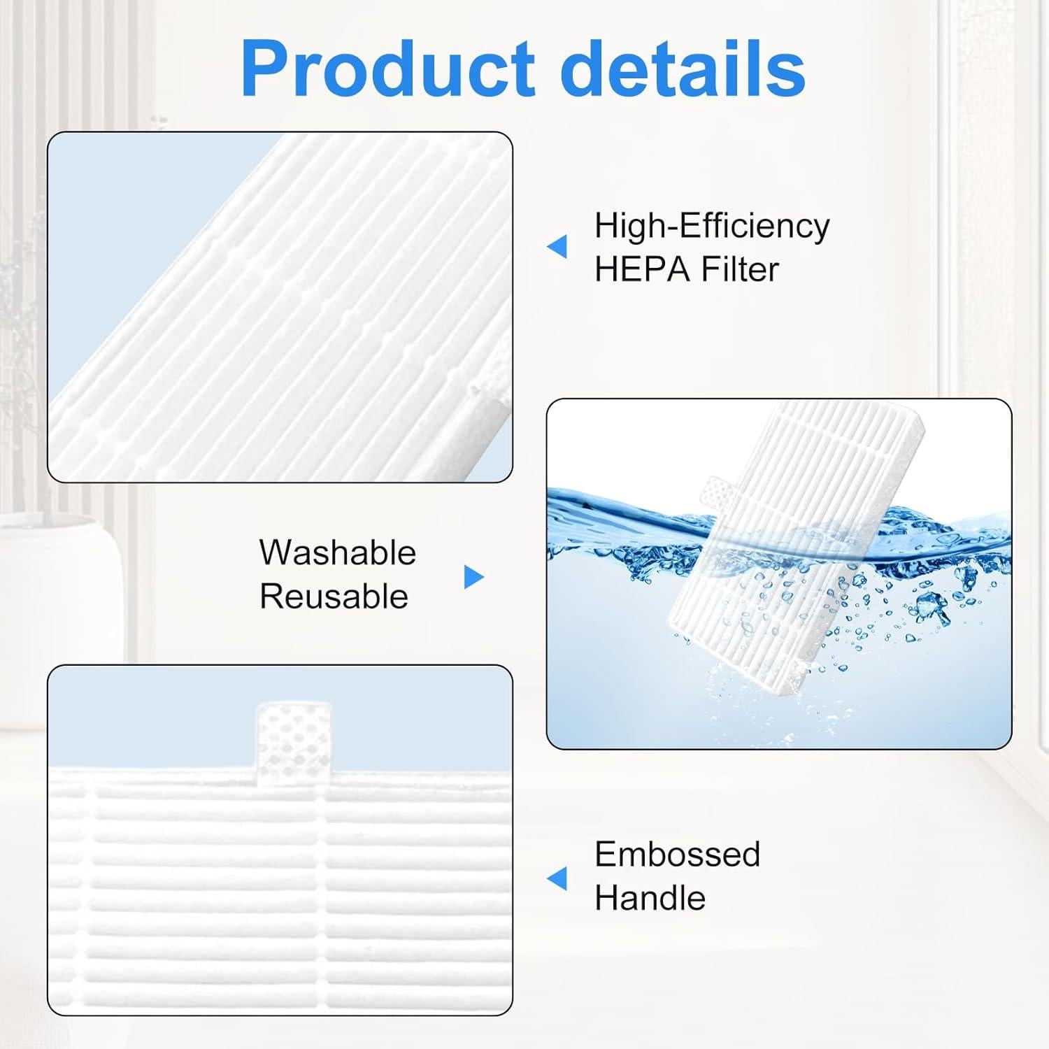 Filtros de Reemplazo HOgardenME para Aspiradoras Robot 3PCS