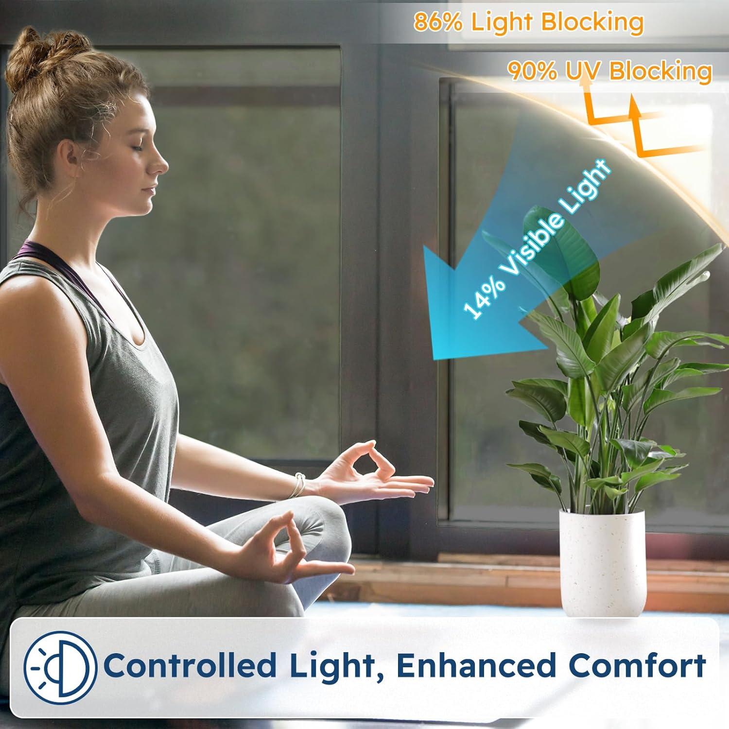 Película de Ventana Rabbitgoo 44.5x198.1cm Privacidad UV