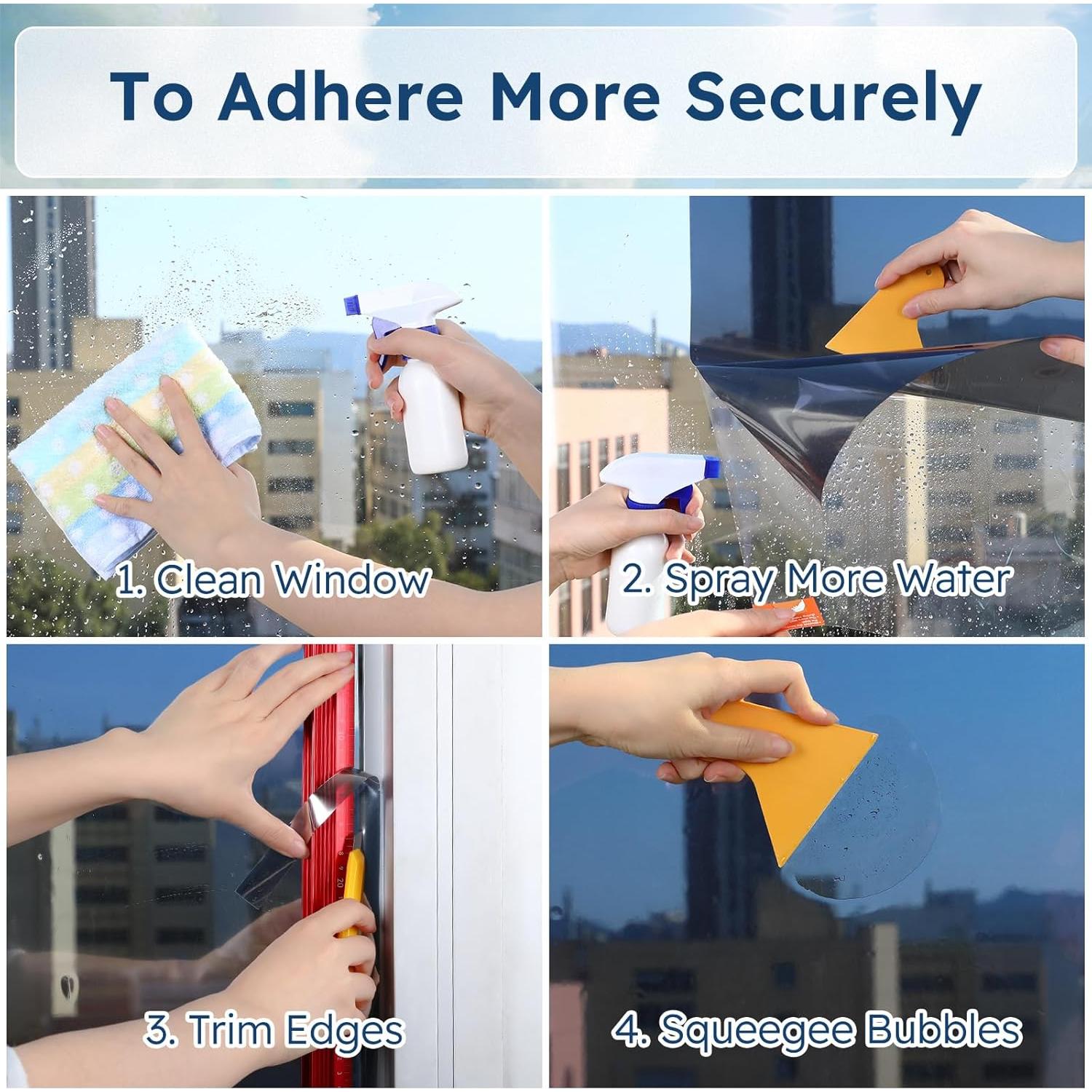 Película de Ventana Rabbitgoo 44.5x198.1cm Privacidad UV