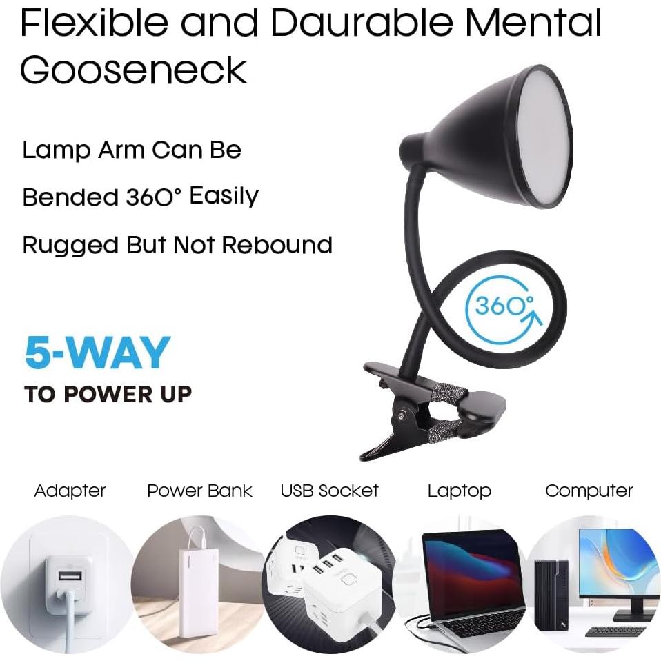 Lámpara de escritorio LED TAI SHAN JIA XIN, cuello flexible 48 cm