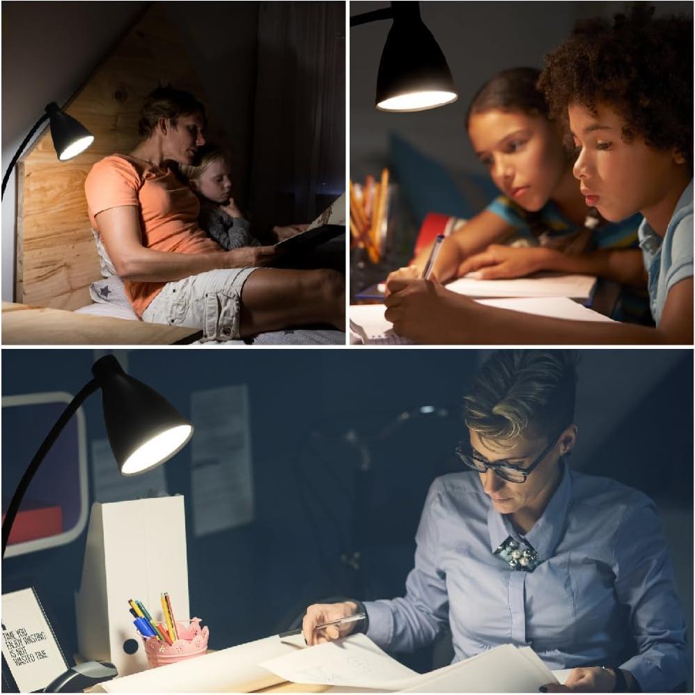 Lámpara de escritorio LED TAI SHAN JIA XIN, cuello flexible 48 cm