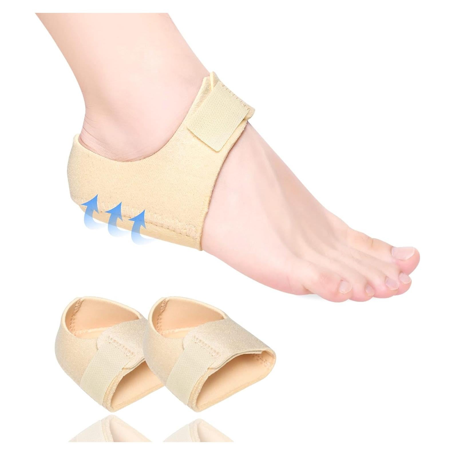 Protectores de Talón JUMPOW Beige - Alivio para Fascitis Plantar