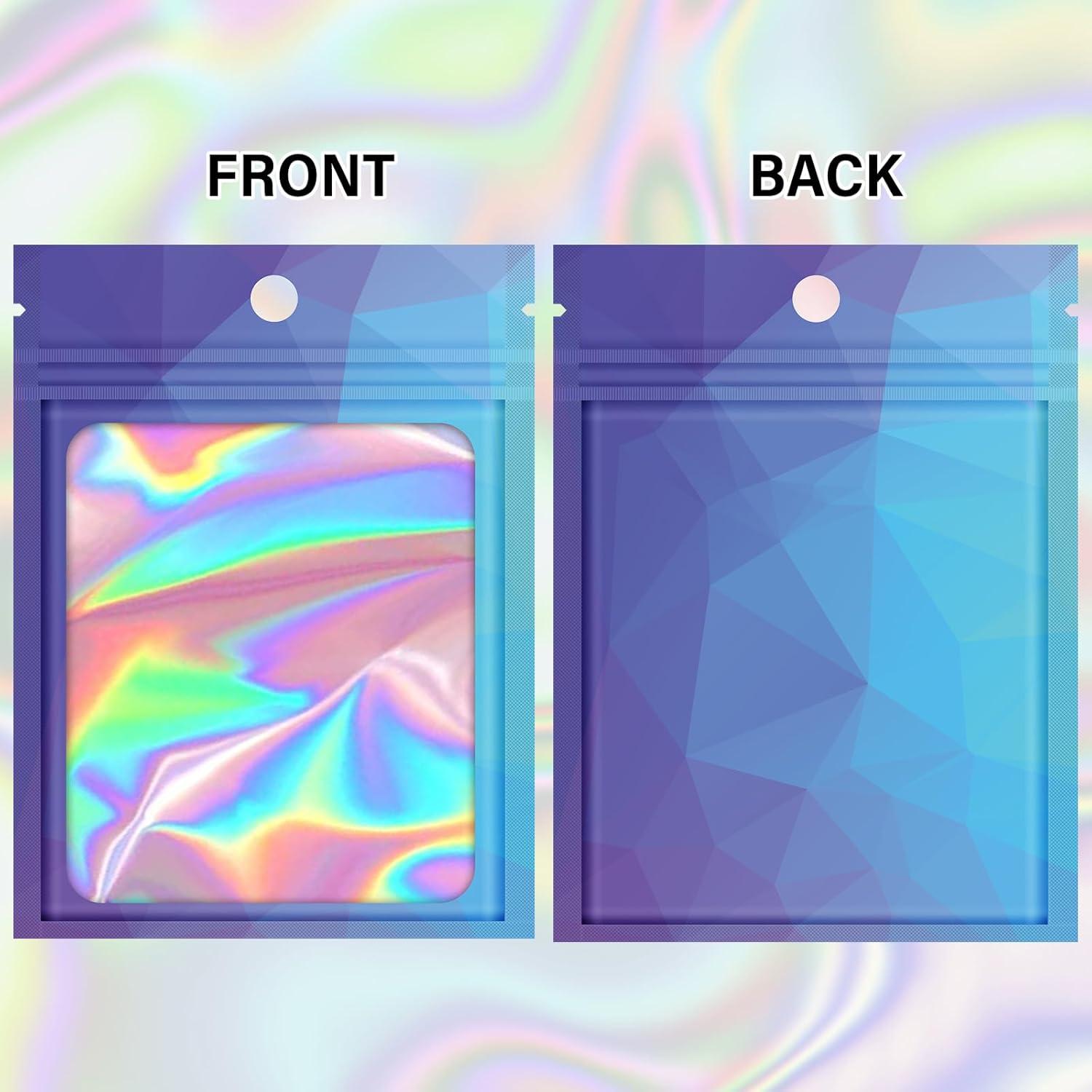 100 Bolsas Reutilizables Mylar Ziplock VEEMOS 8.9x11.9 cm Azul