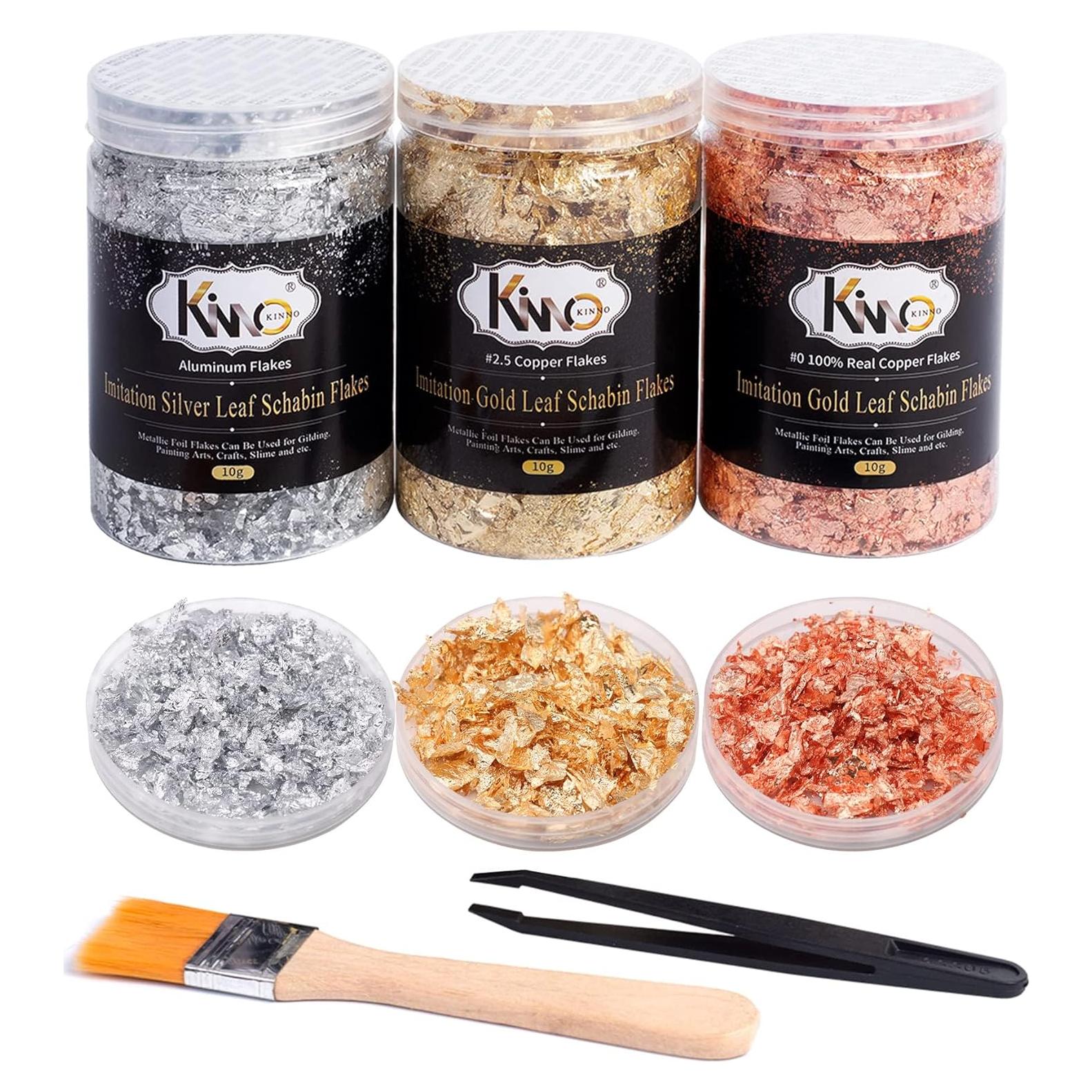 Set de Copos de Oro KINNO 30g para Manualidades y Arte