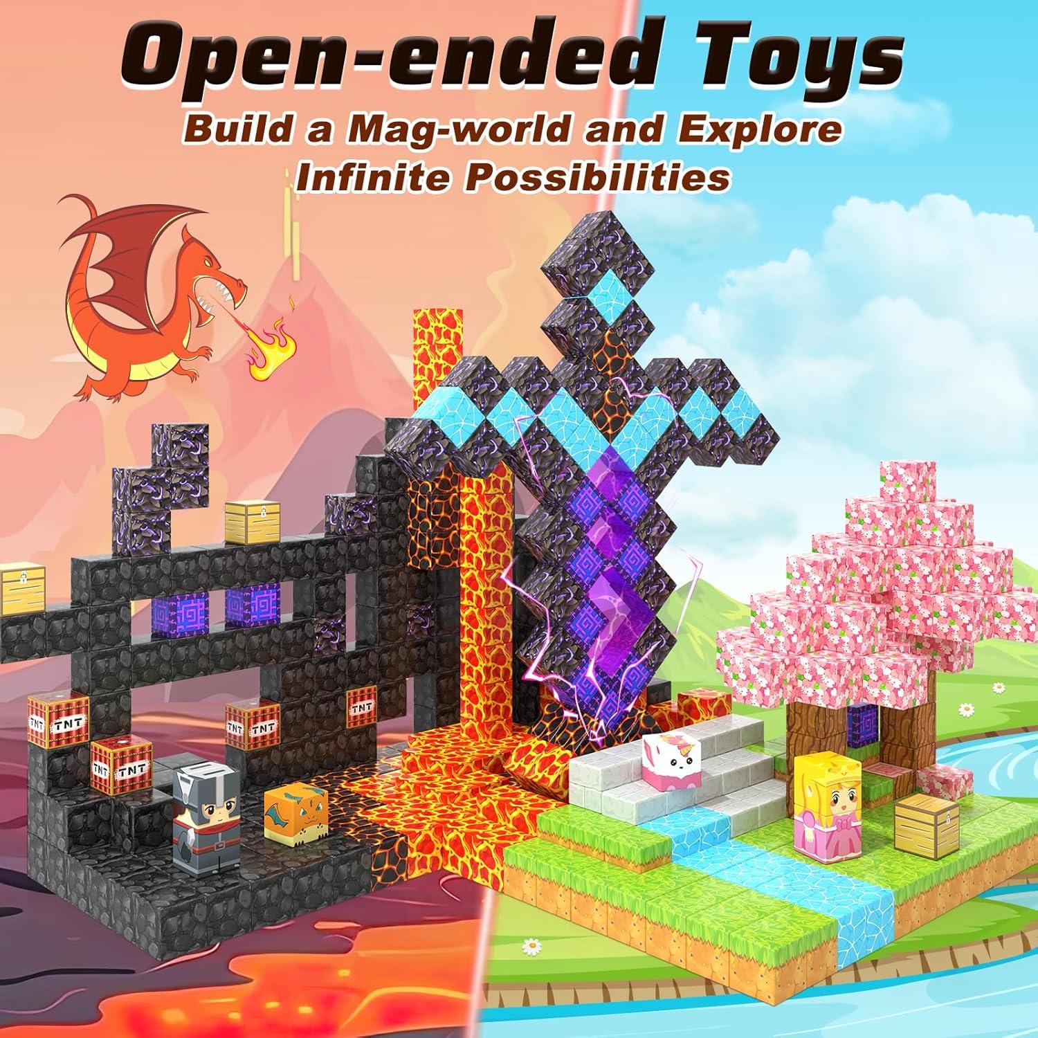 Bloques Magnéticos Coodoo 110 Piezas Juguetes STEM 3-8 Años