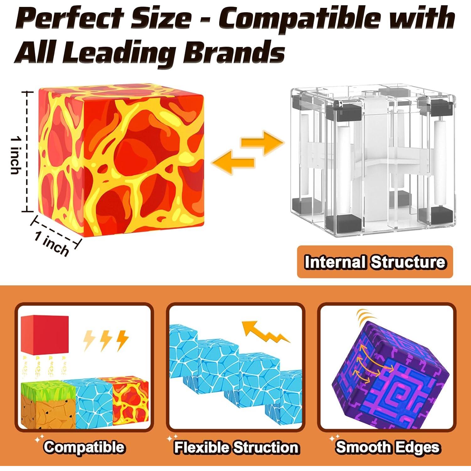 Bloques Magnéticos Coodoo 110 Piezas Juguetes STEM 3-8 Años