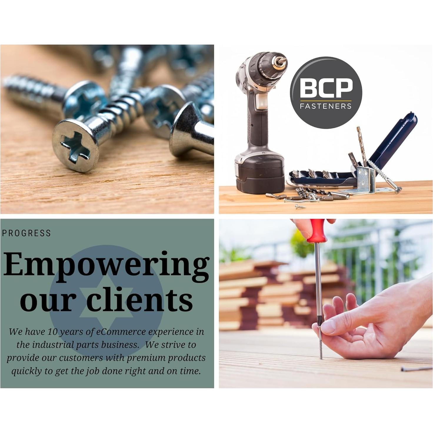 Tornillos de Acero Inoxidable BCP Fasteners #8 x 31.75 mm - 100 Unidades