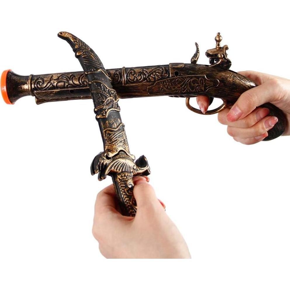 Conjunto de Juguete Pirata WENYUANHOME - Espada y Pistola