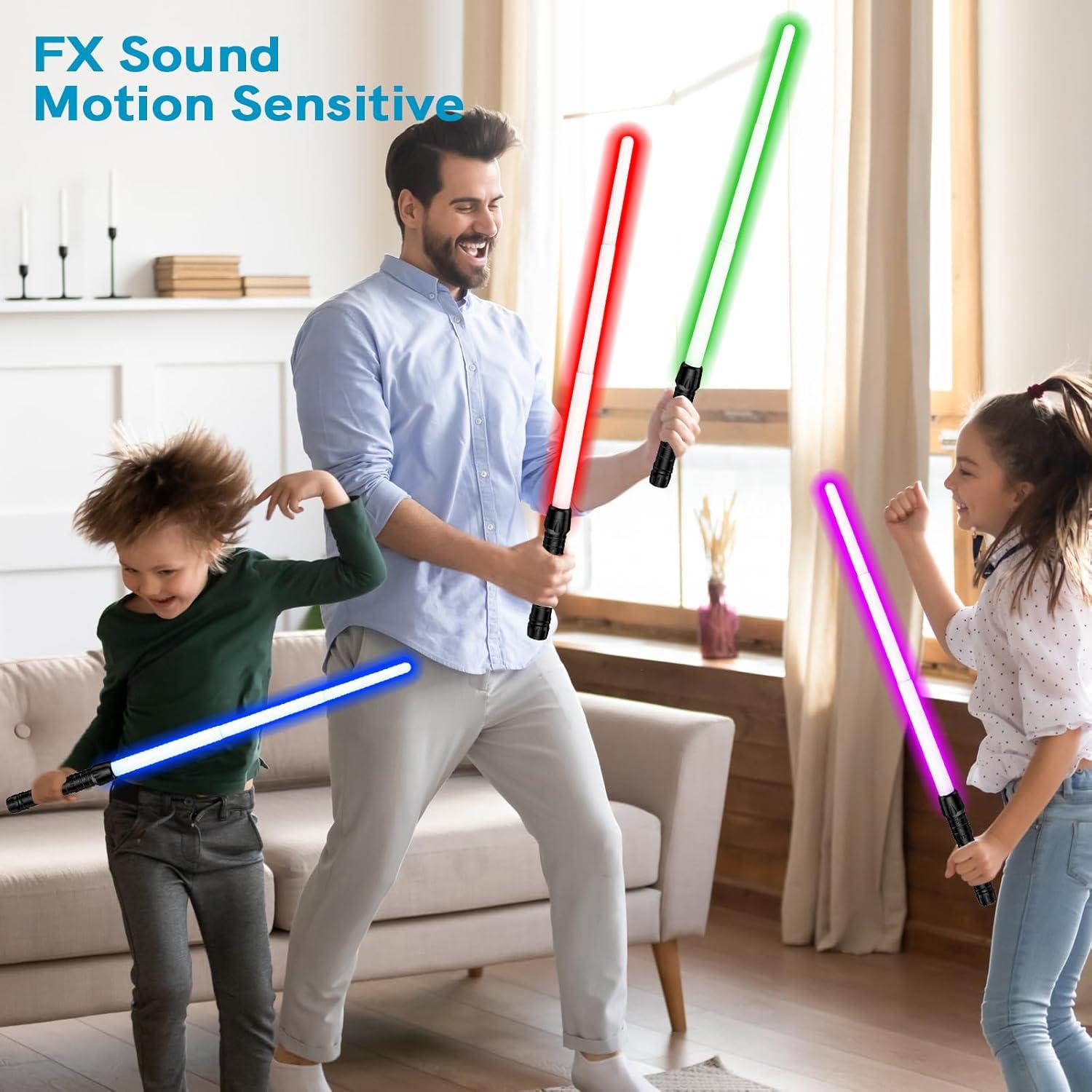 Set de 12 Sables de Luz Yellora para Niños - 7 Colores