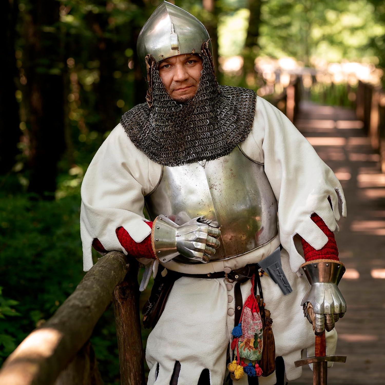 Funda de Daga Medieval de Cuero Psyqtsuary Ajustable Negra