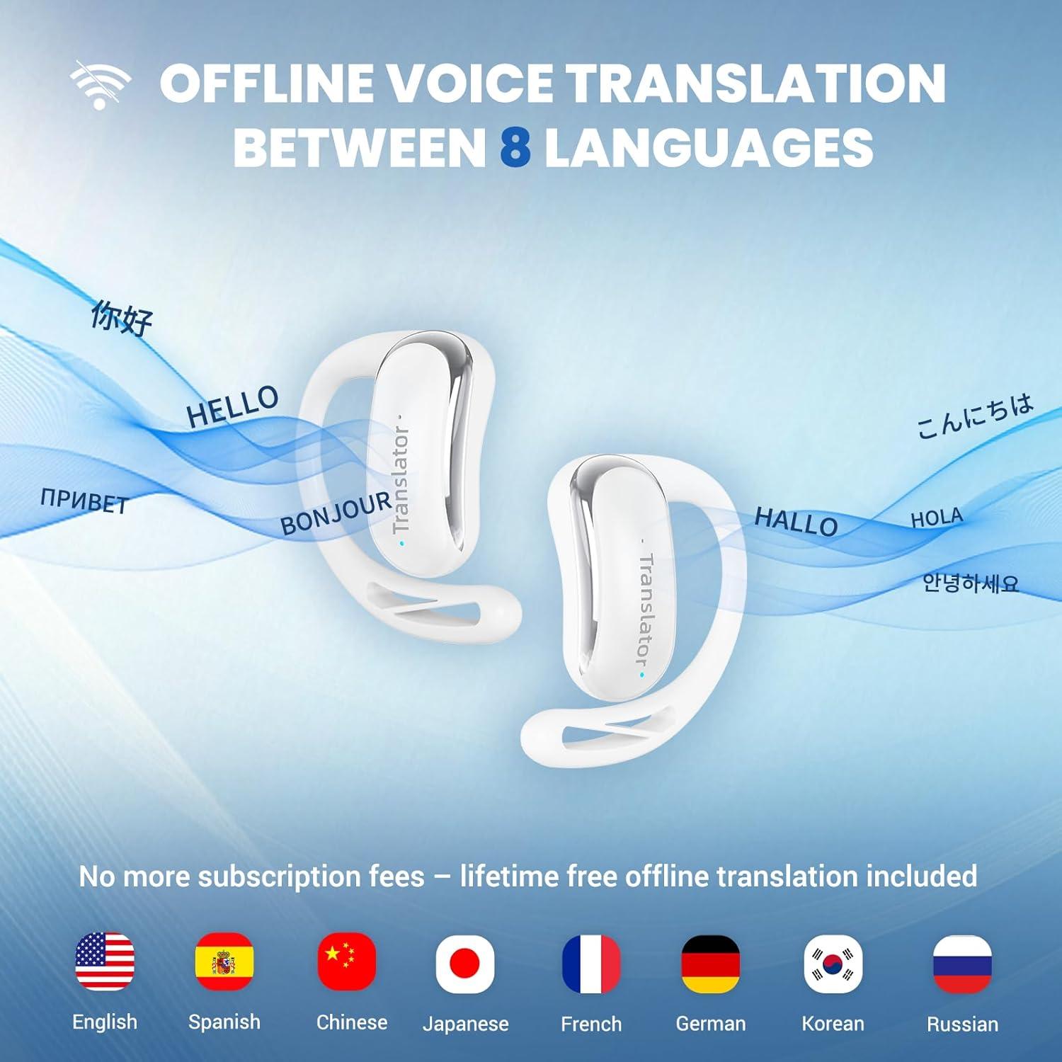 Auriculares de Traducción ANFIER AF56 - 8 Idiomas Offline