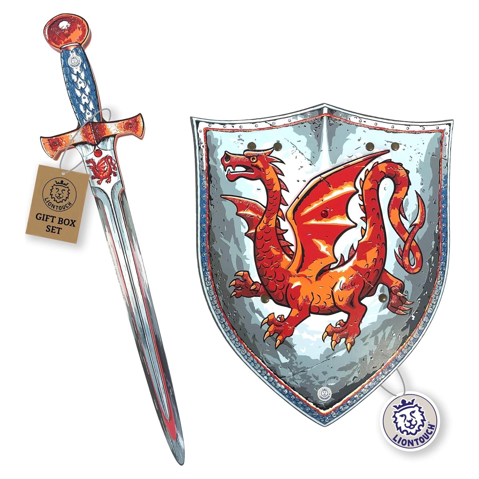 Liontouch Espada y Escudo de Espuma Dragón Ámbar para Niños 3-8 Años