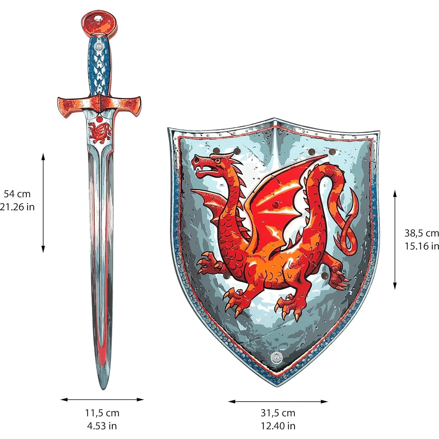 Liontouch Espada y Escudo de Espuma Dragón Ámbar para Niños 3-8 Años