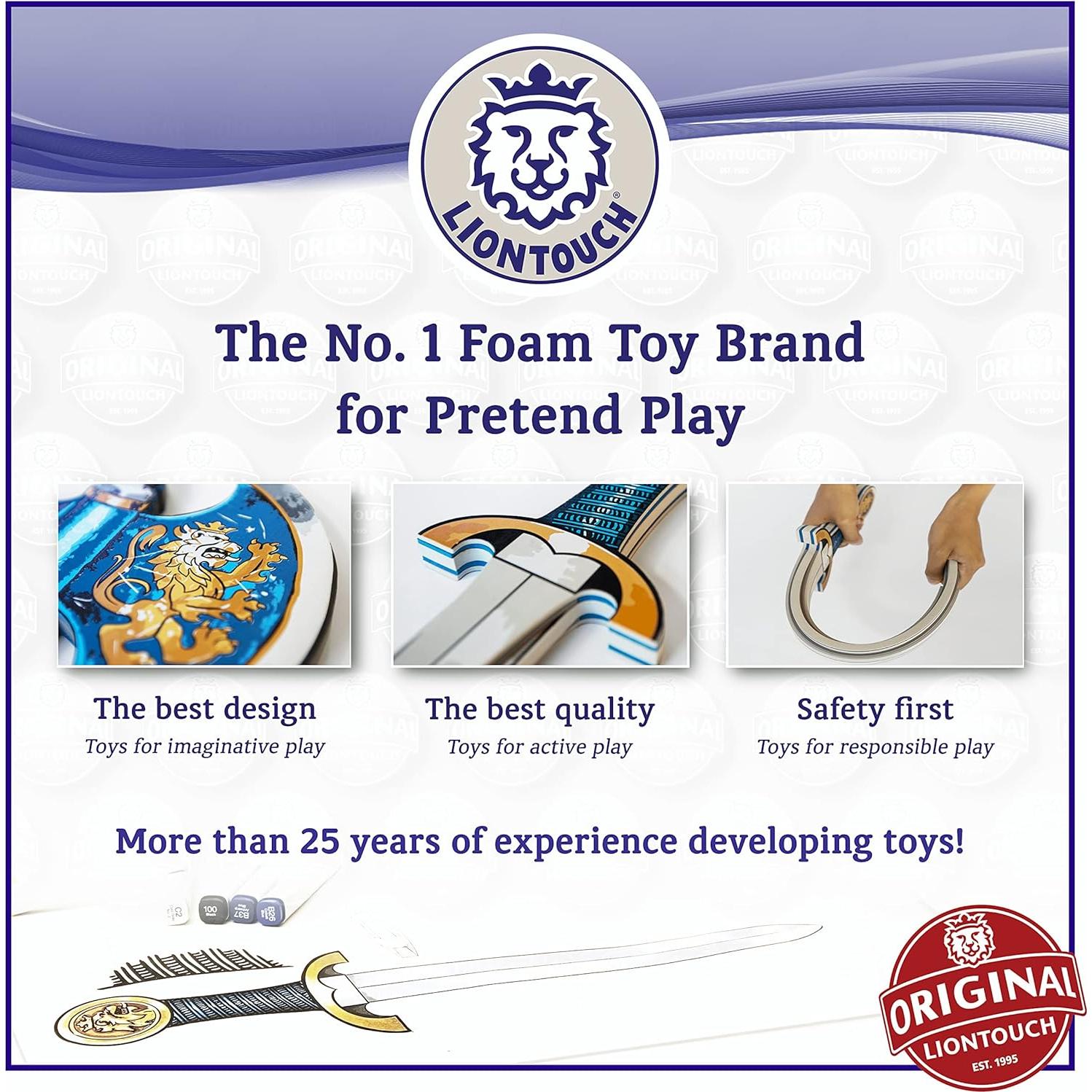 Liontouch Espada y Escudo de Espuma Dragón Ámbar para Niños 3-8 Años