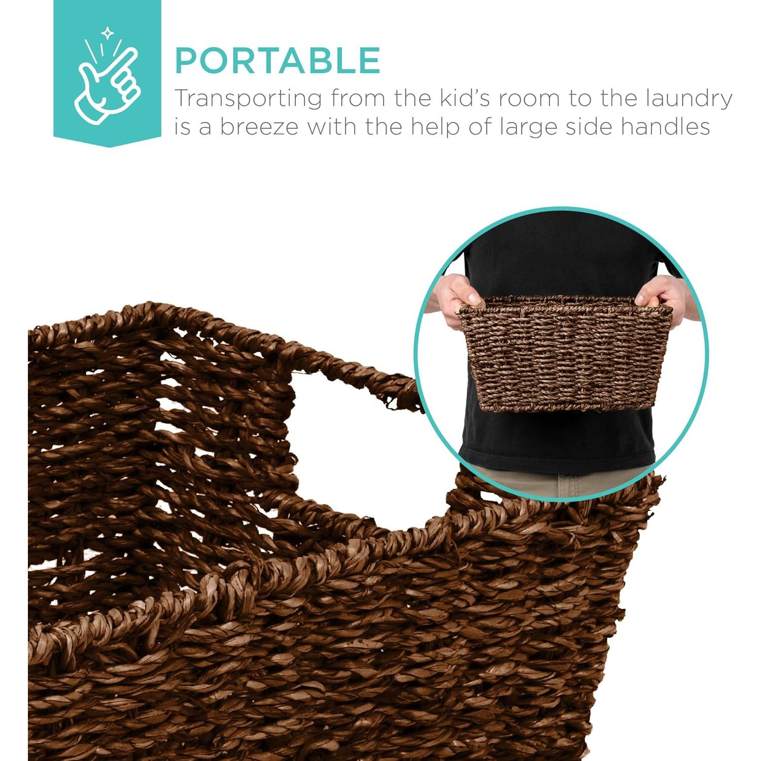 Conjunto de 4 Cestas de Almacenamiento Marrón - Mejor Opción Productos