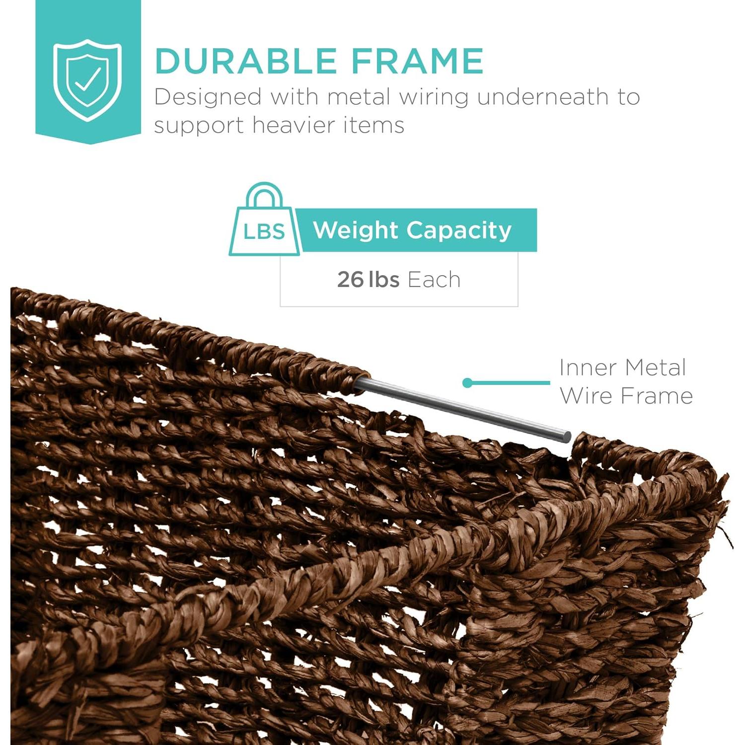 Conjunto de 4 Cestas de Almacenamiento Marrón - Mejor Opción Productos