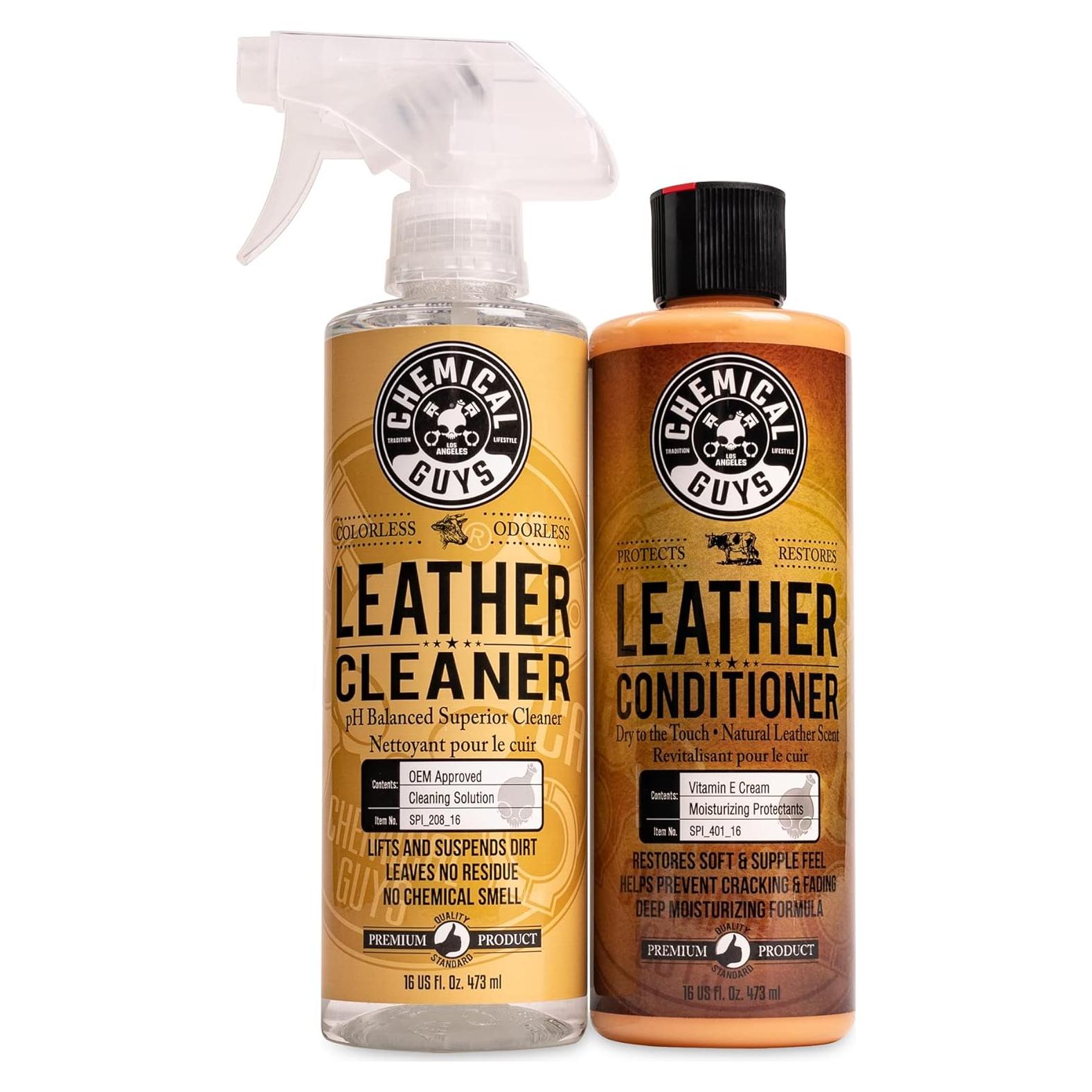 Kit Limpiador y Acondicionador de Cuero Chemical Guys 473 ml