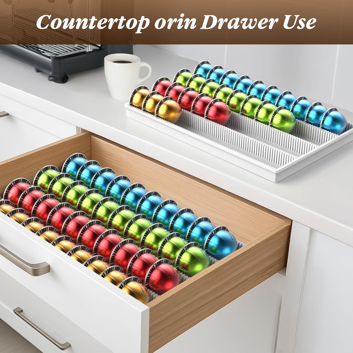 Soporte de Almacenamiento para Cápsulas Nespresso SZWQILIN Blanco