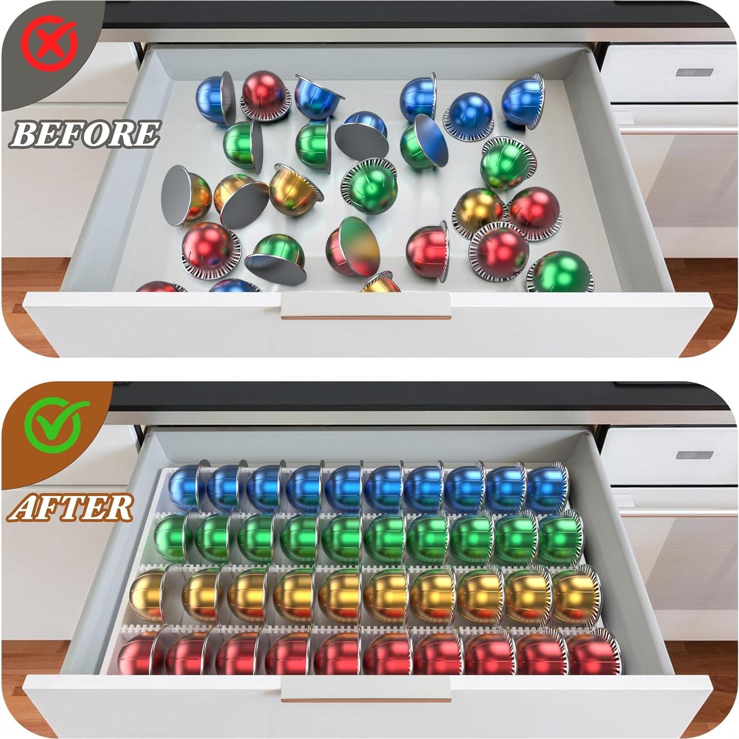 Soporte de Almacenamiento para Cápsulas Nespresso SZWQILIN Blanco