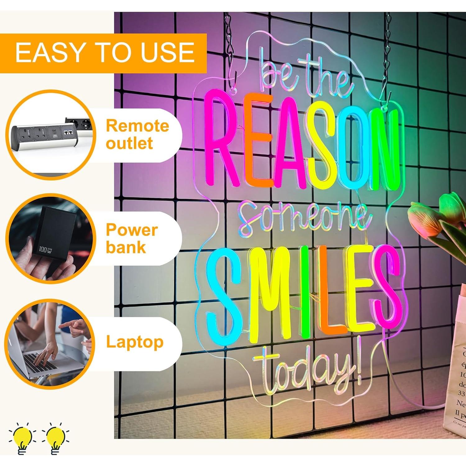 Letrero Neón Motivacional LED Allball 39.9x24.9 cm USB