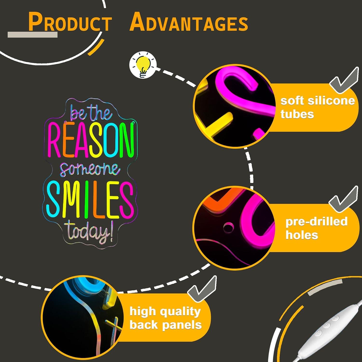 Letrero Neón Motivacional LED Allball 39.9x24.9 cm USB