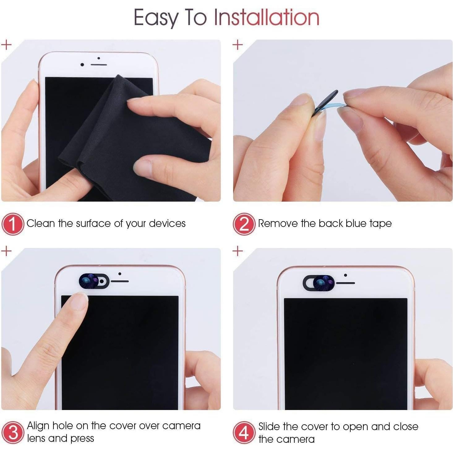 Cubierta de Webcam SIREG SYG0403 - Protección Privacidad 3 Piezas