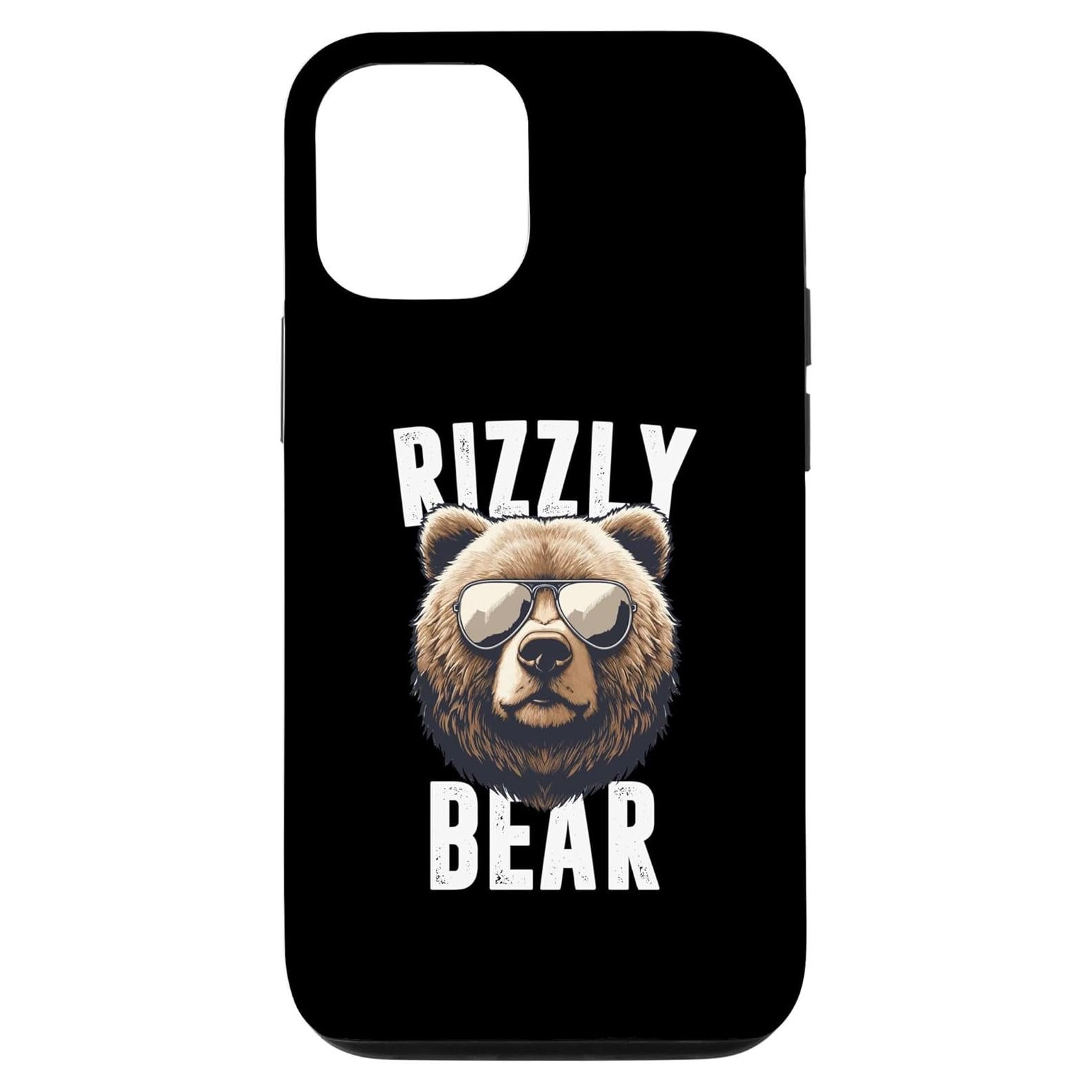 Funda Protectora iPhone 15 Oso Rizzly Gafas Retro Divertido