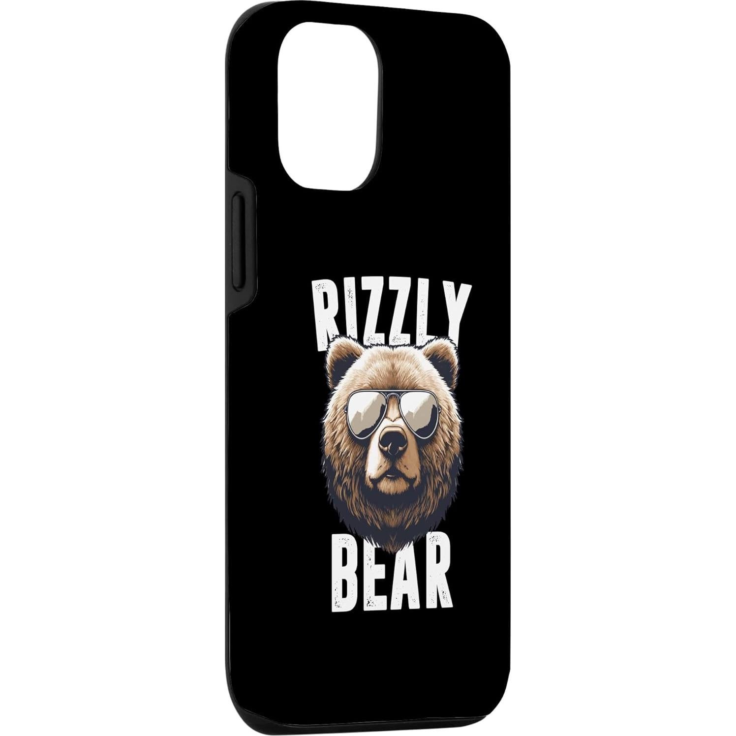 Funda Protectora iPhone 15 Oso Rizzly Gafas Retro Divertido