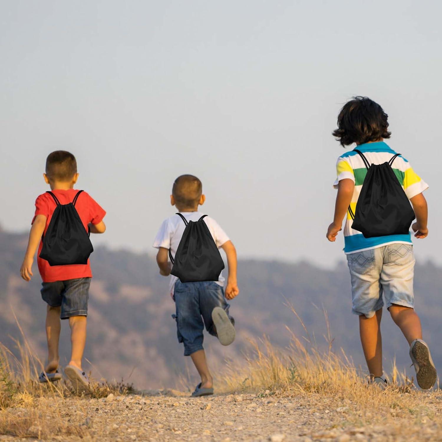 Mochilas de Cuerda PLULON 2 Pcs Negras 34x40cm Reutilizables