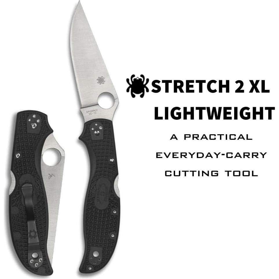 Cuchillo de bolsillo Spyderco Stretch 2 XL con hoja VG-10 8.71 cm