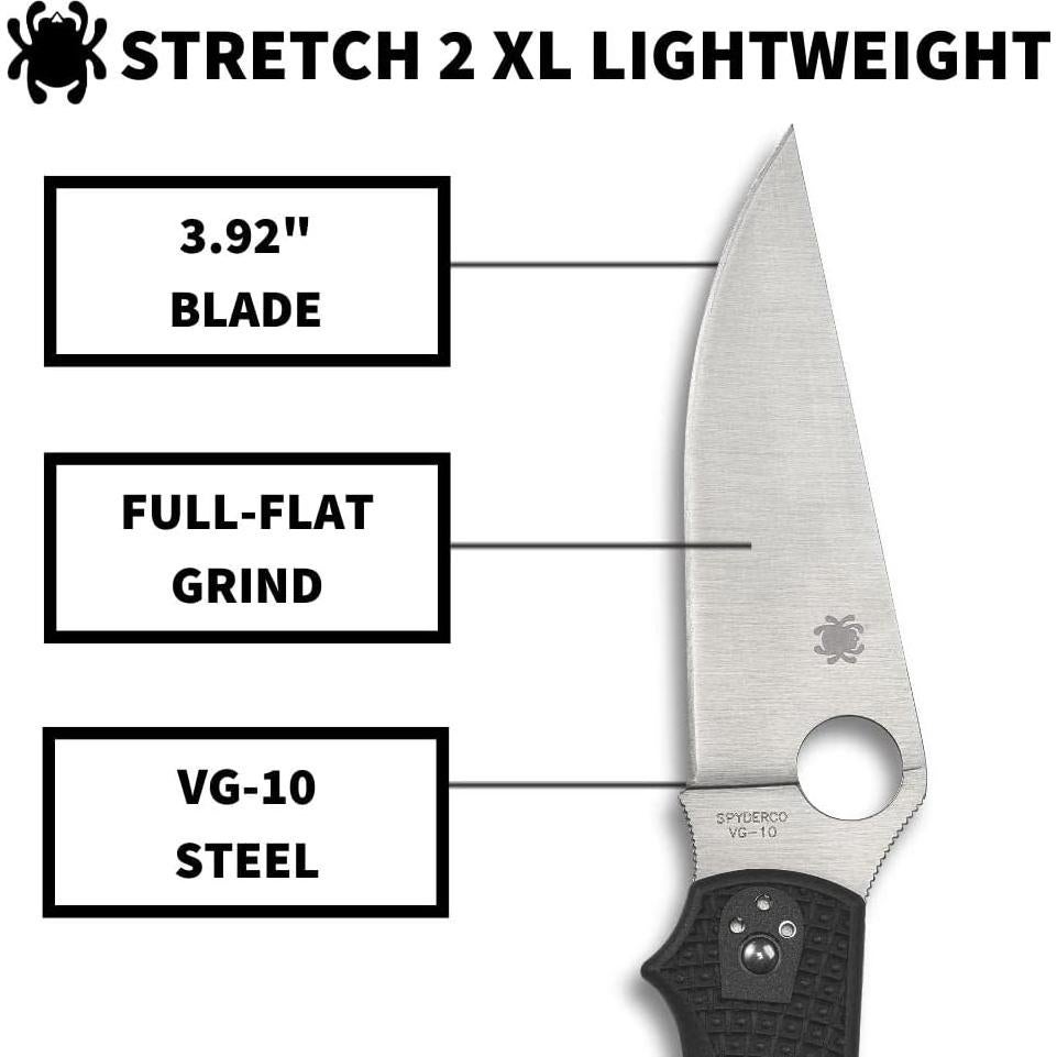 Cuchillo de bolsillo Spyderco Stretch 2 XL con hoja VG-10 8.71 cm
