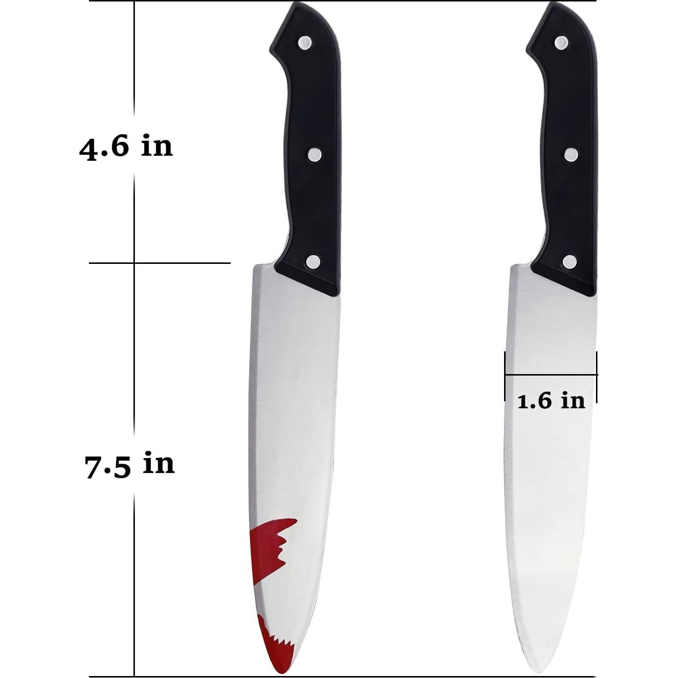 Cuchillo Falso de Carnicero UQJE 30 cm Halloween Cosplay