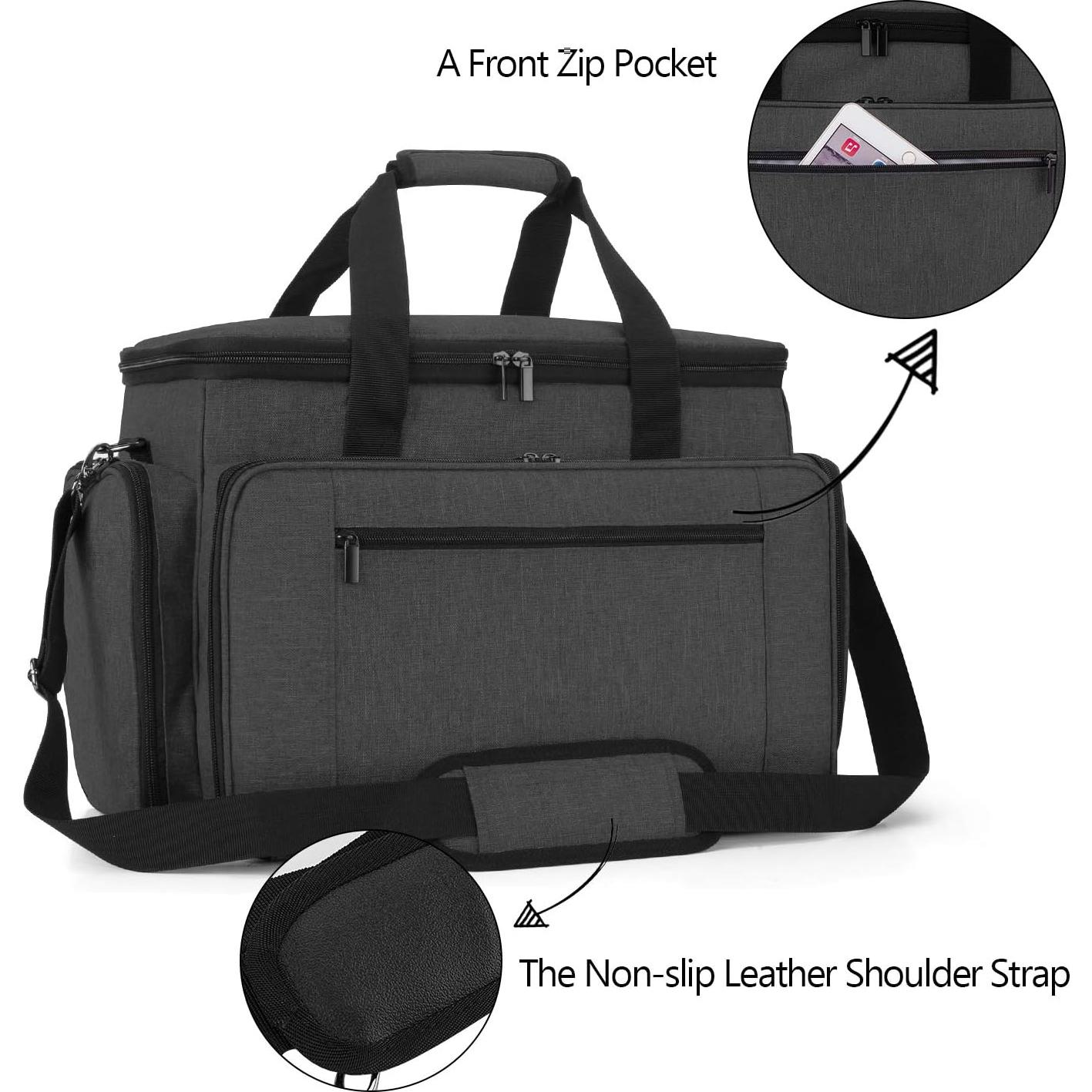 LUXJA Bolsa de Viaje para Máquina de Coser Negra con Almohadilla