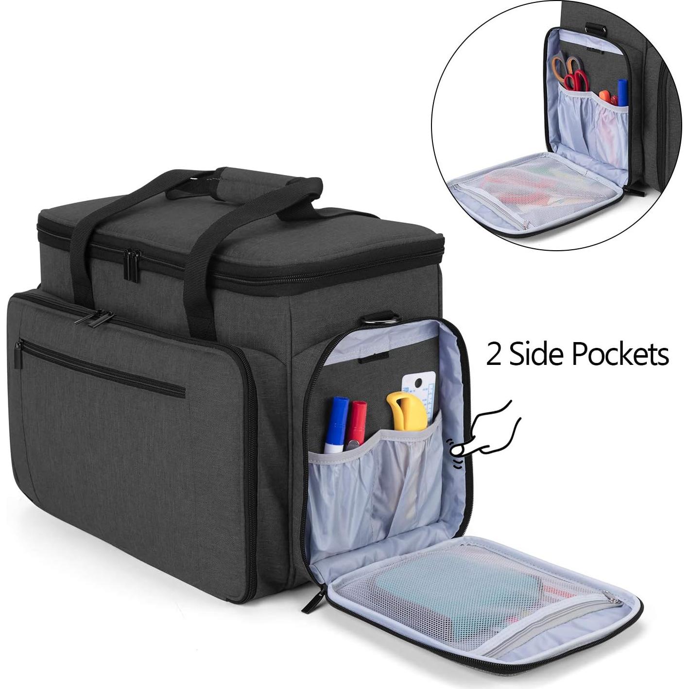 LUXJA Bolsa de Viaje para Máquina de Coser Negra con Almohadilla