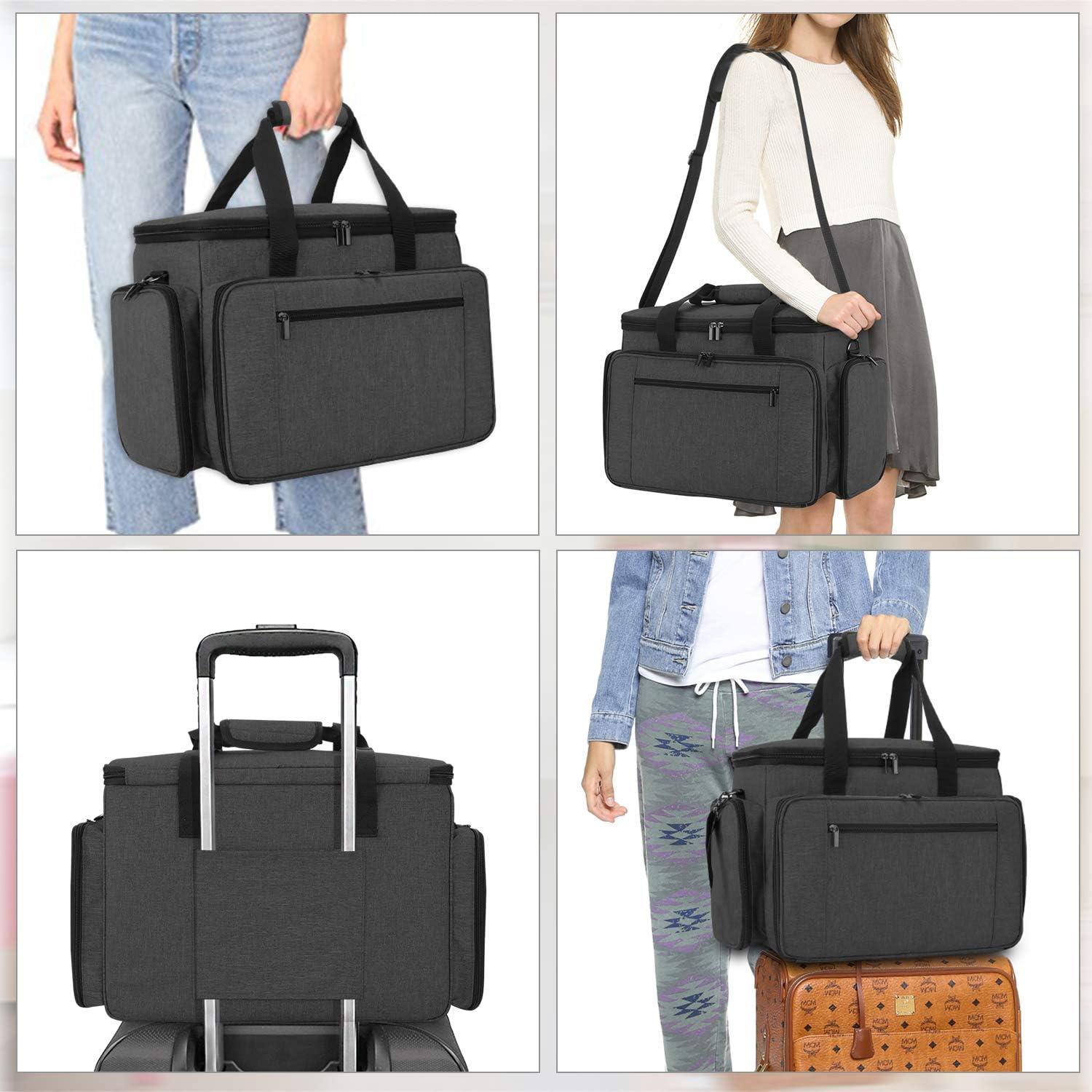 LUXJA Bolsa de Viaje para Máquina de Coser Negra con Almohadilla