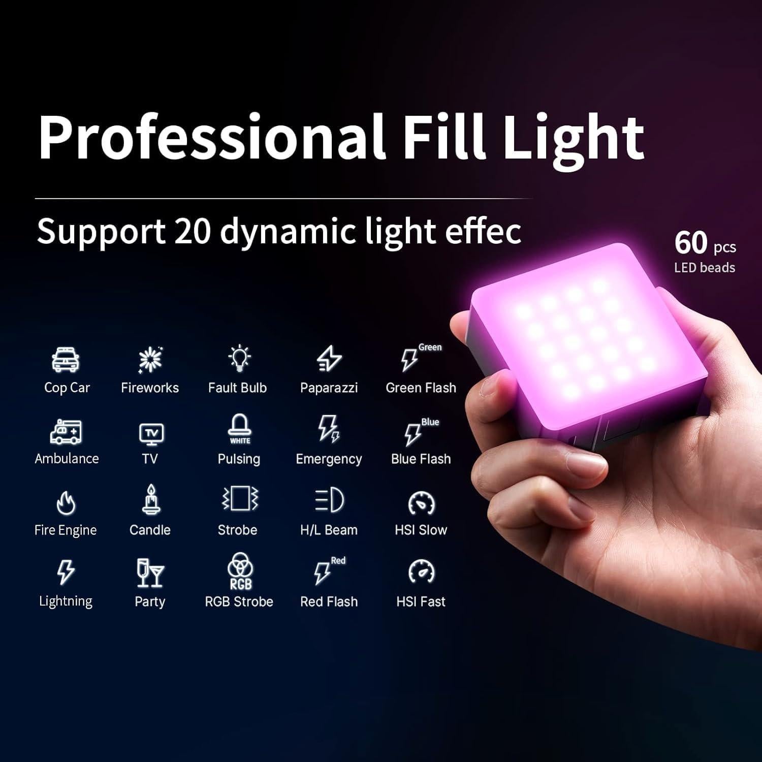 Luz de Video LED RGB Ulanzi VL49 Pro 2500-9000K Recargable