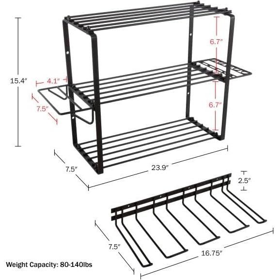 Organizador de Herramientas Stalwart 4 Niveles Montado en Pared