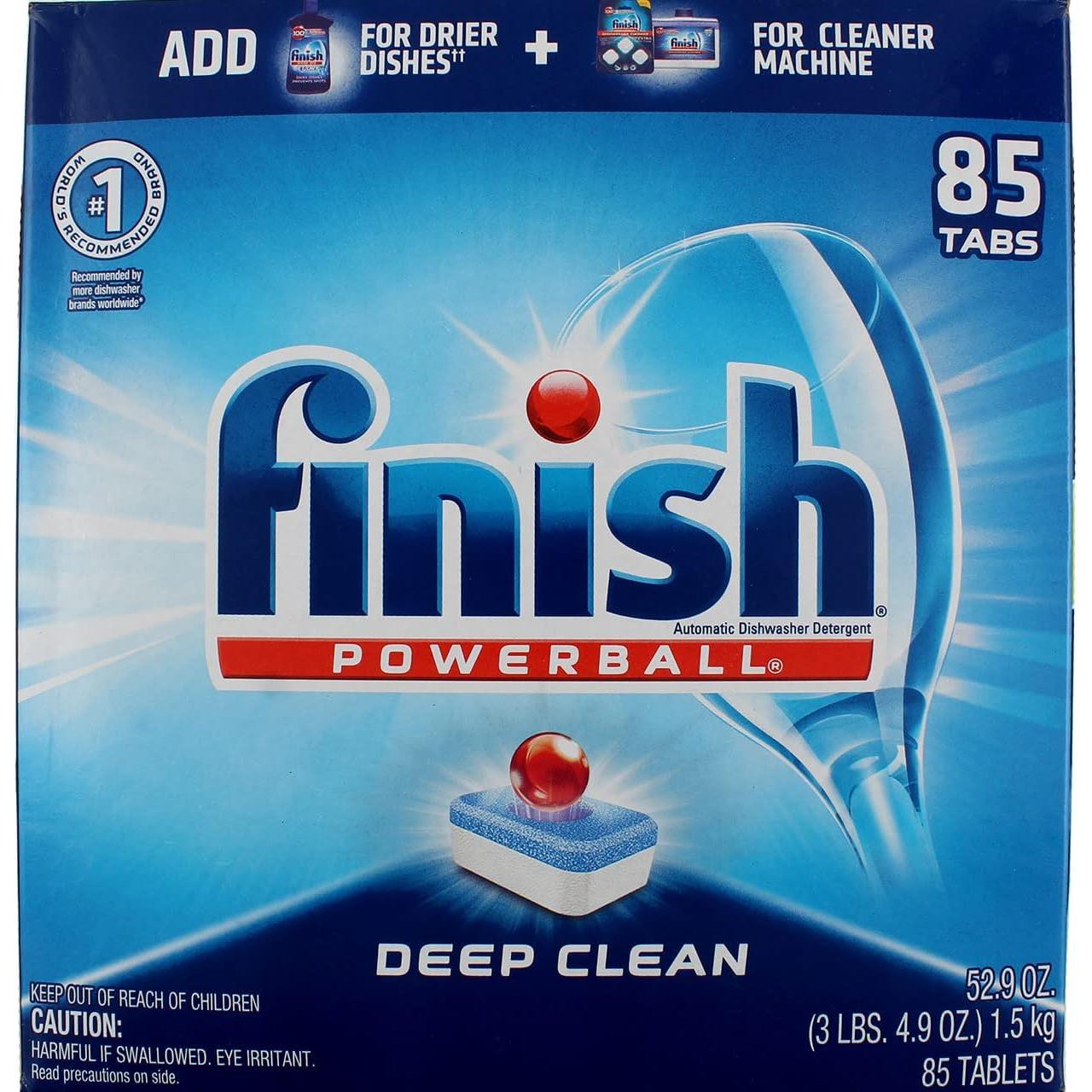 Tabletas de Detergente para Lavavajillas Finish Powerball Fresco 85ct