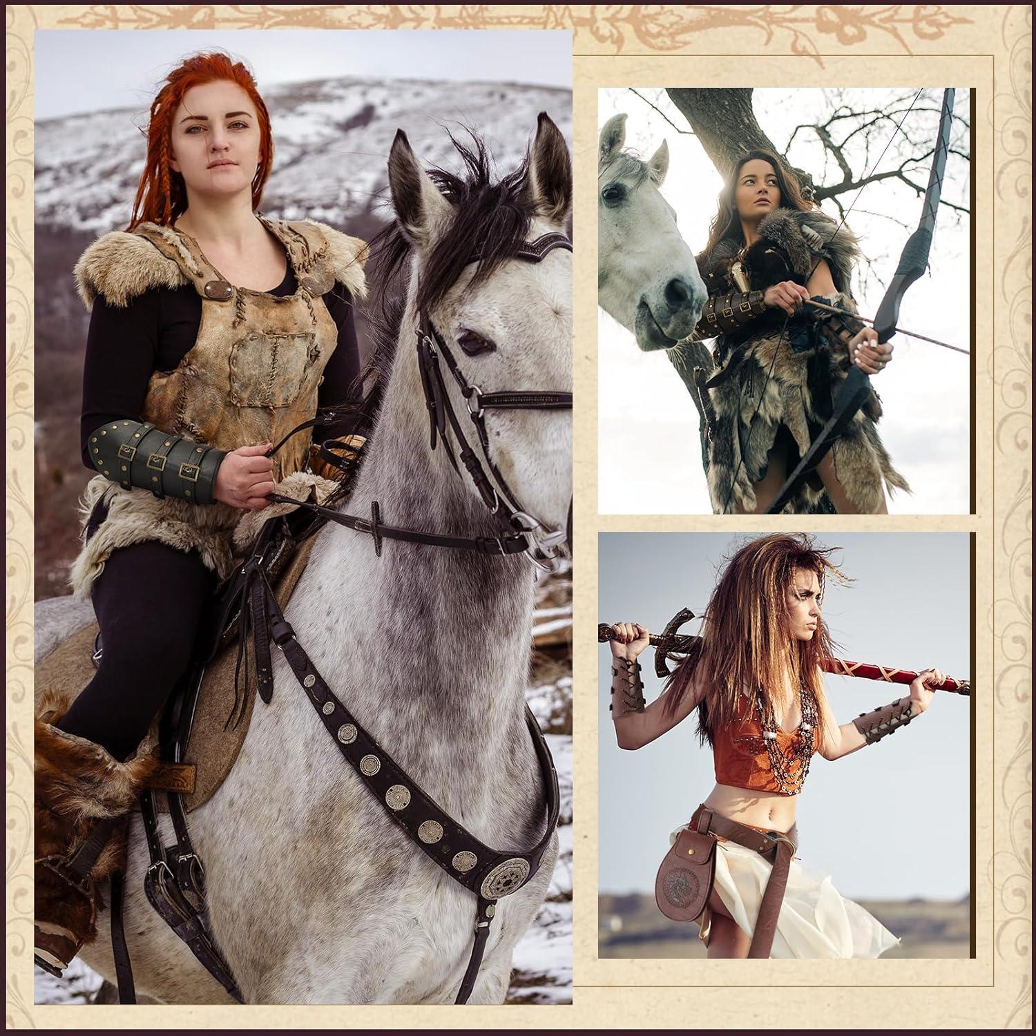 Set 3 Accesorios Medievales Berenlu: Cinturón, Bolsa y Muñequera