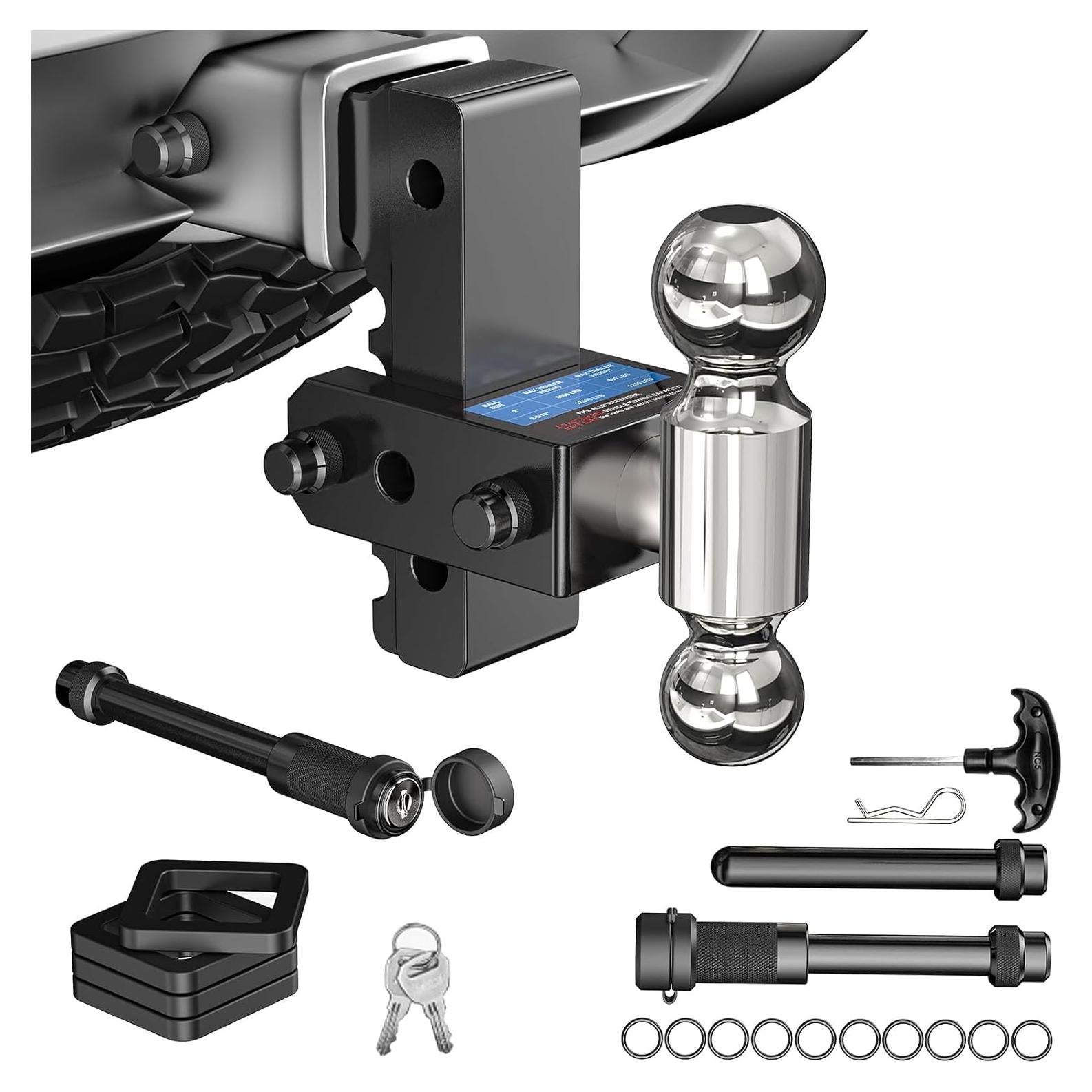 Enganche de Remolque Ajustable DEWOT TH-01 5670 kg con Bola Dual