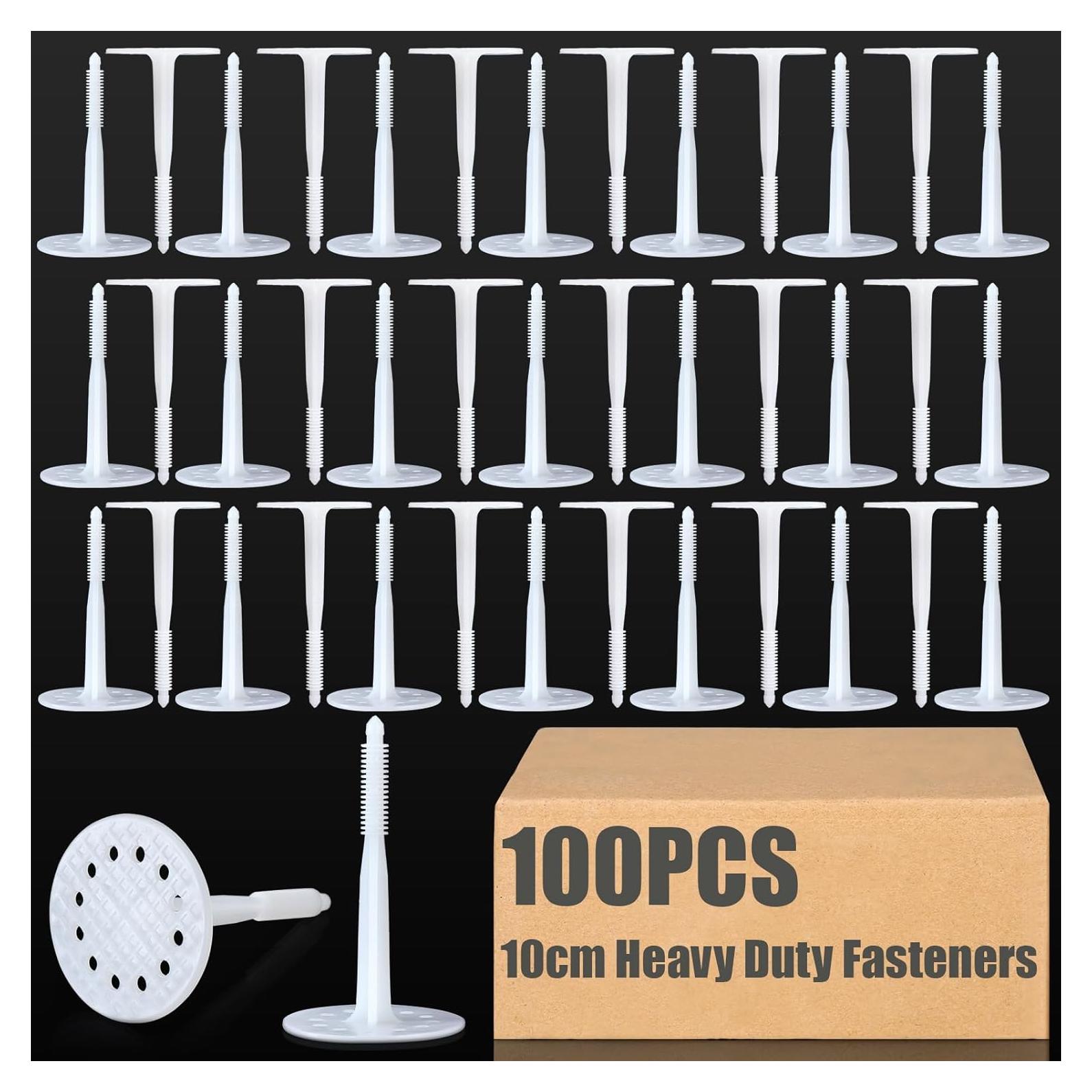 100 Sujetadores de Aislamiento Plástico Wonderjune 10 cm