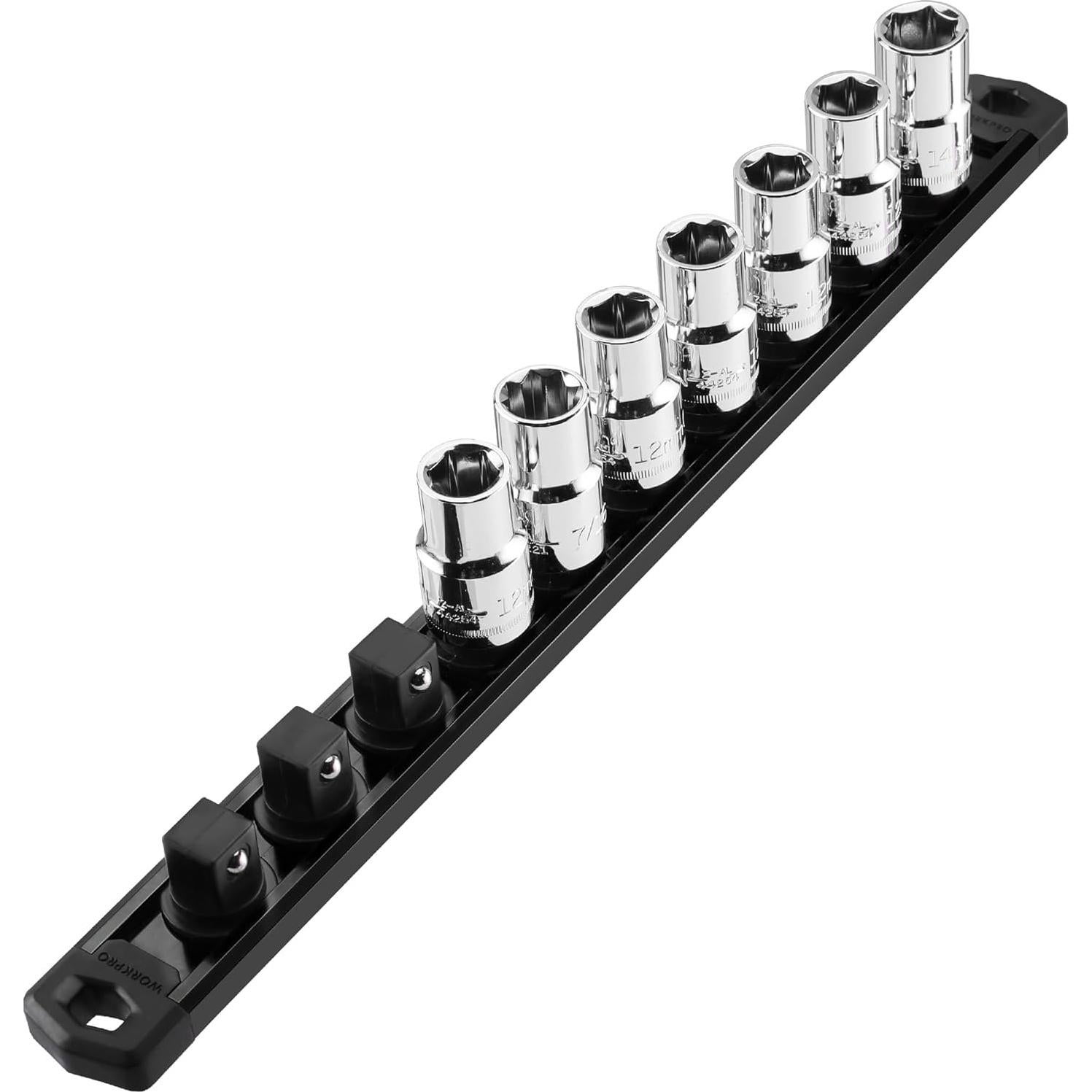 Organizador de Enchufes Magnético WORKPRO 33.5 cm Negro x 10 Clips