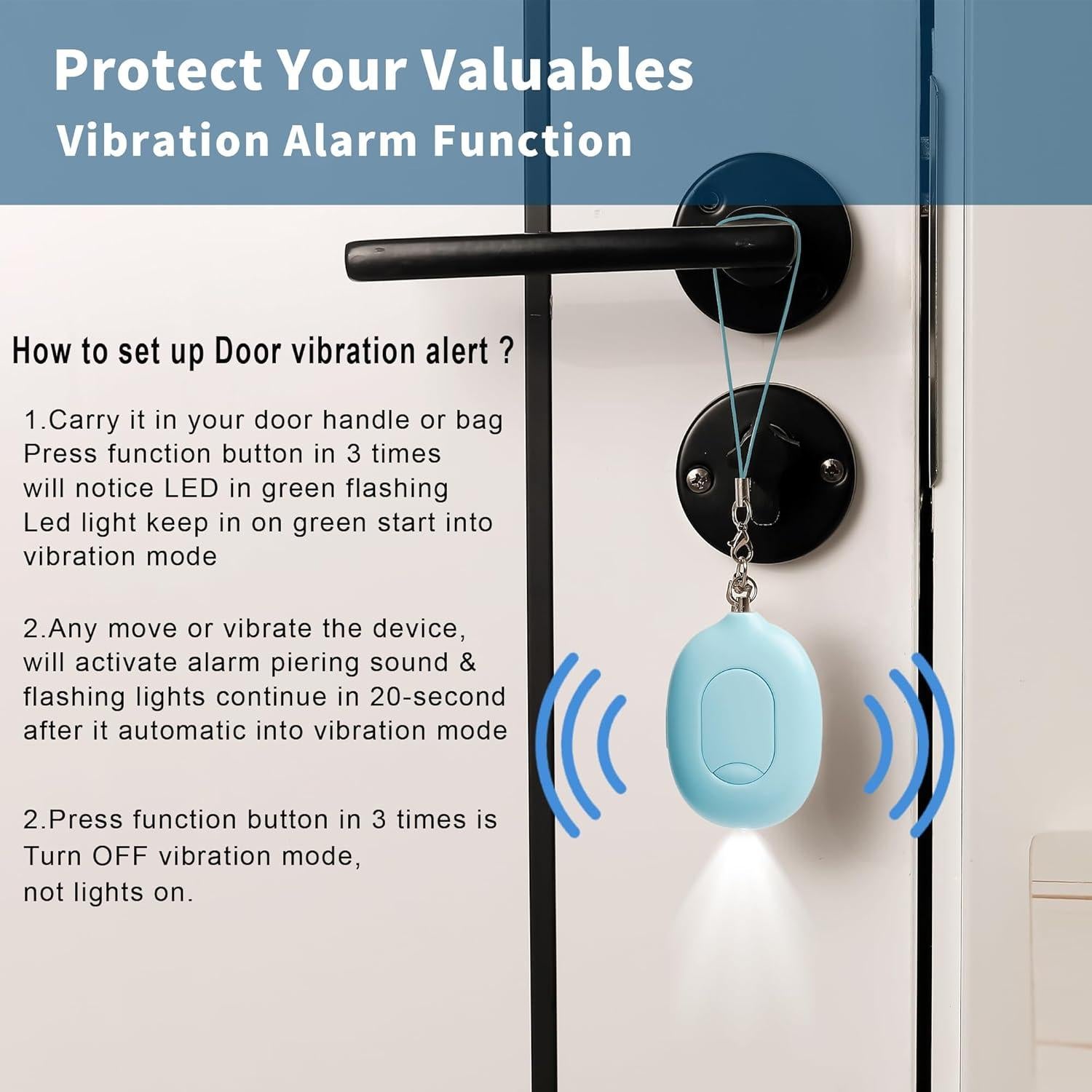 Alarma de Seguridad Portátil Mingvsky PF-702 130 dB USB