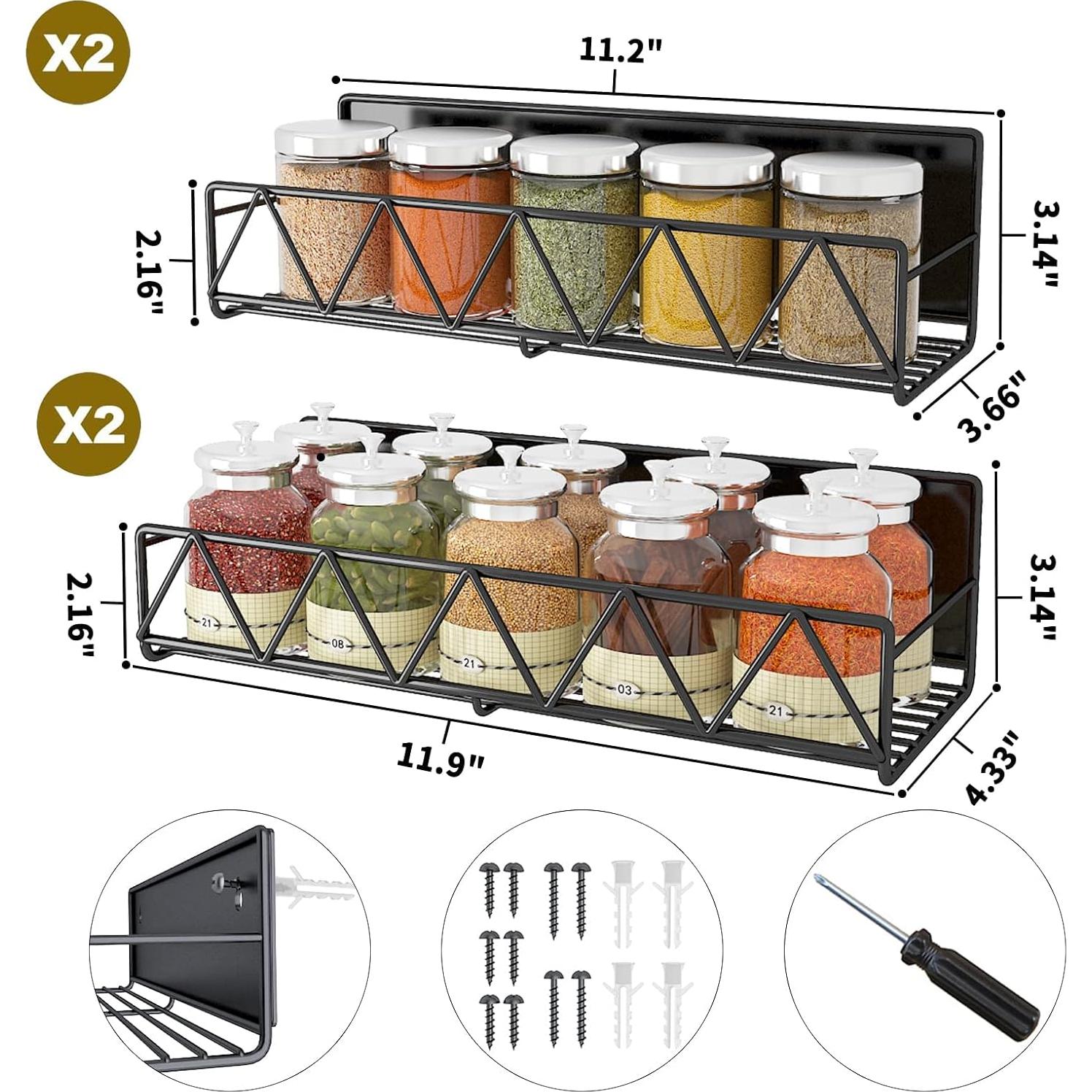 Estante Magnético para Especias Vodoco 4 Niveles 30.2x8.9cm