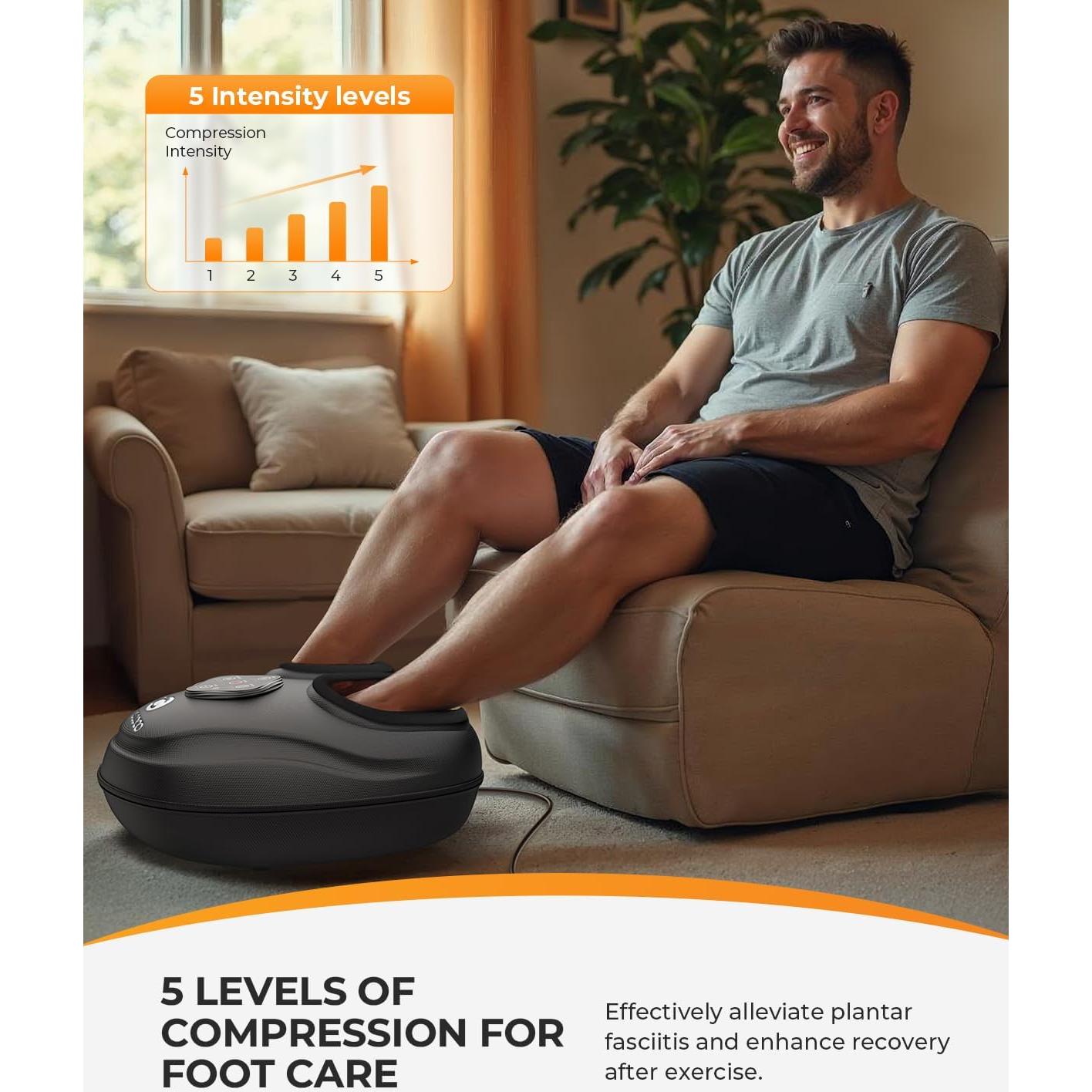 Masajeador de pies CooCoCo Shiatsu con calor y compresión